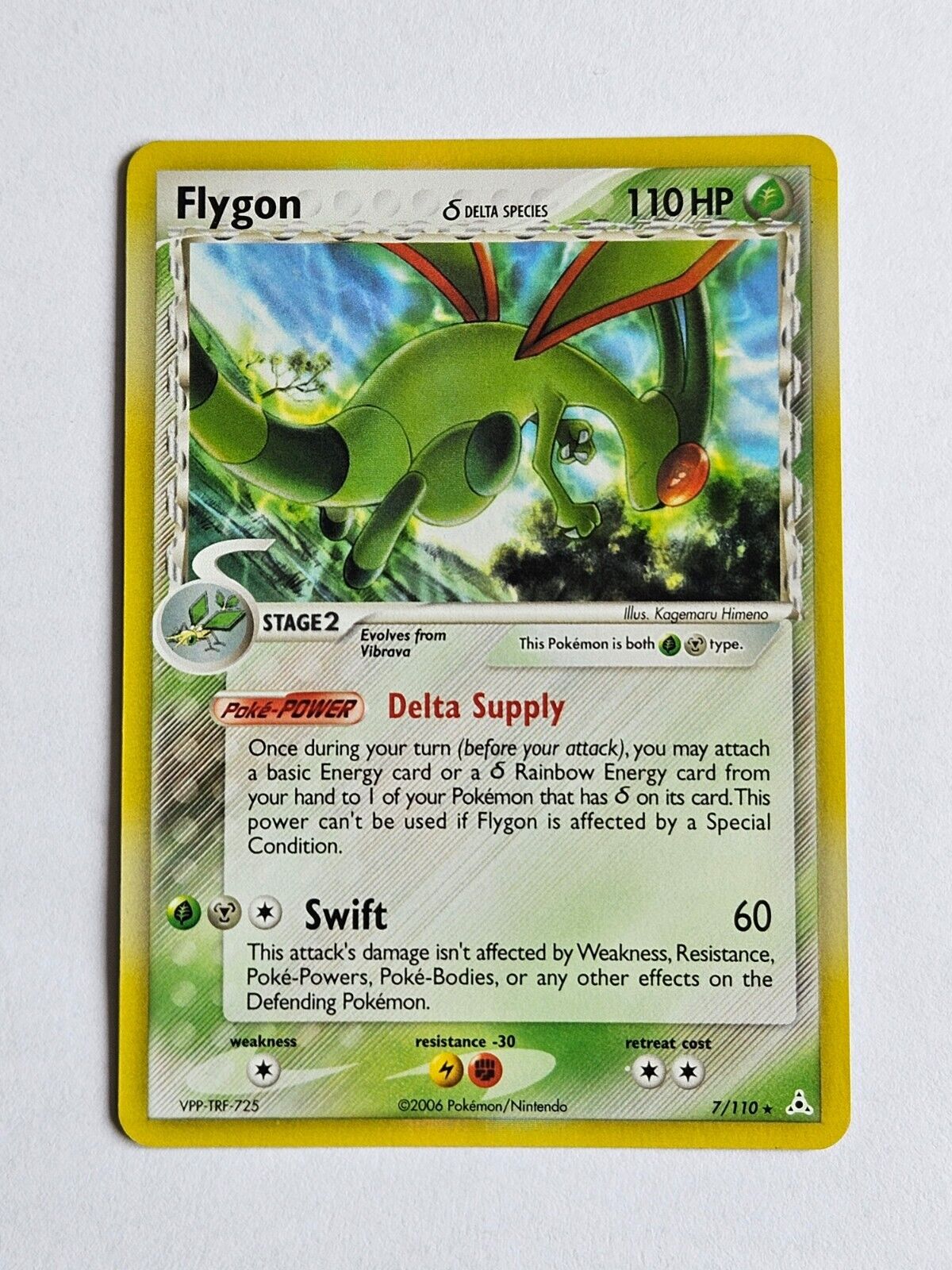 Flygon 7/110 Holon EX Phantoms Rare Holo Pokemon Card 2006 - Near Mint