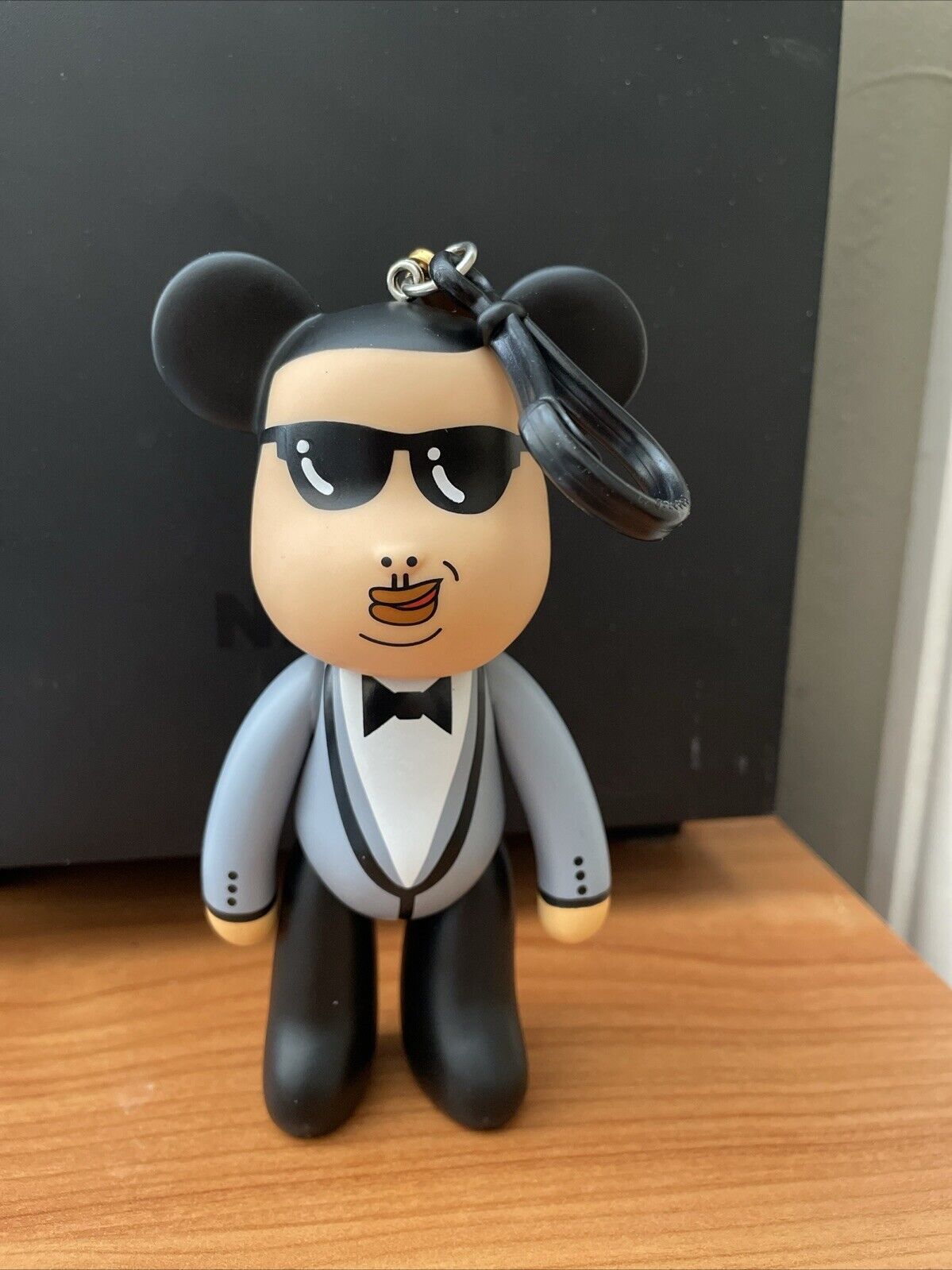 Gangnam Style Popobe Bear Movable Keychain for Backpacks, Sling Bags and Purses