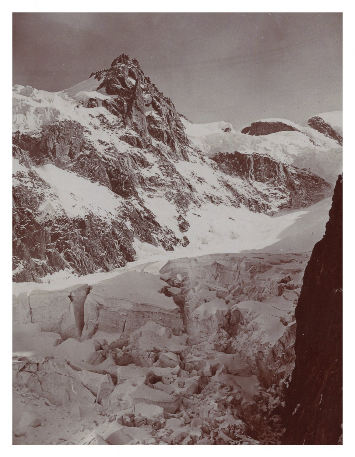 France, Grands Mulets, Aiguille du Midi, Vintage Print, circa 1900 vintage print