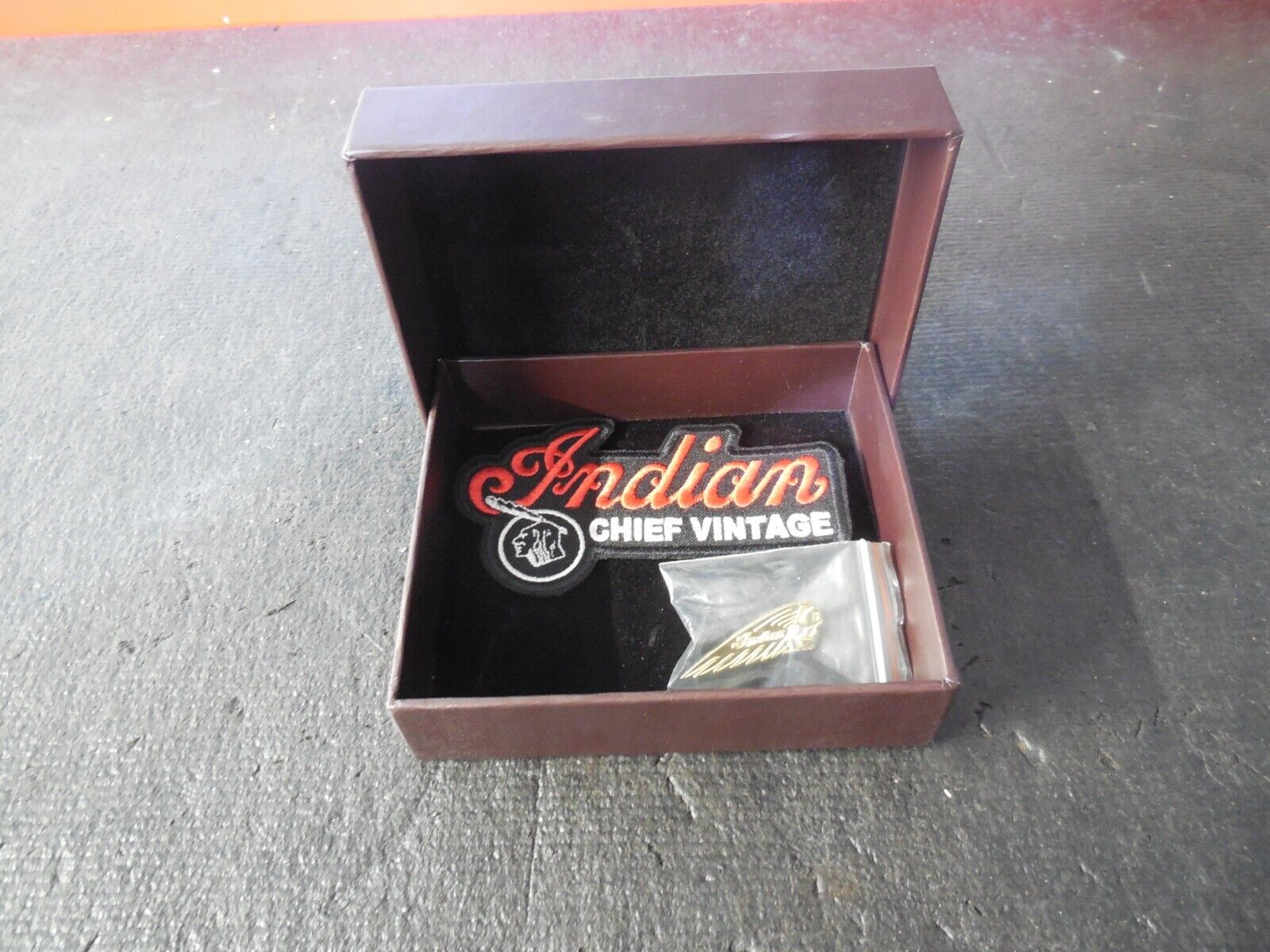 Vintage Indian Motorcycle Patch and Pin set