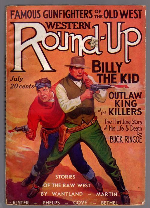 Western Round-Up Jul 1934 Rudolph Belarski Cover with Billy the Kid, First Issue