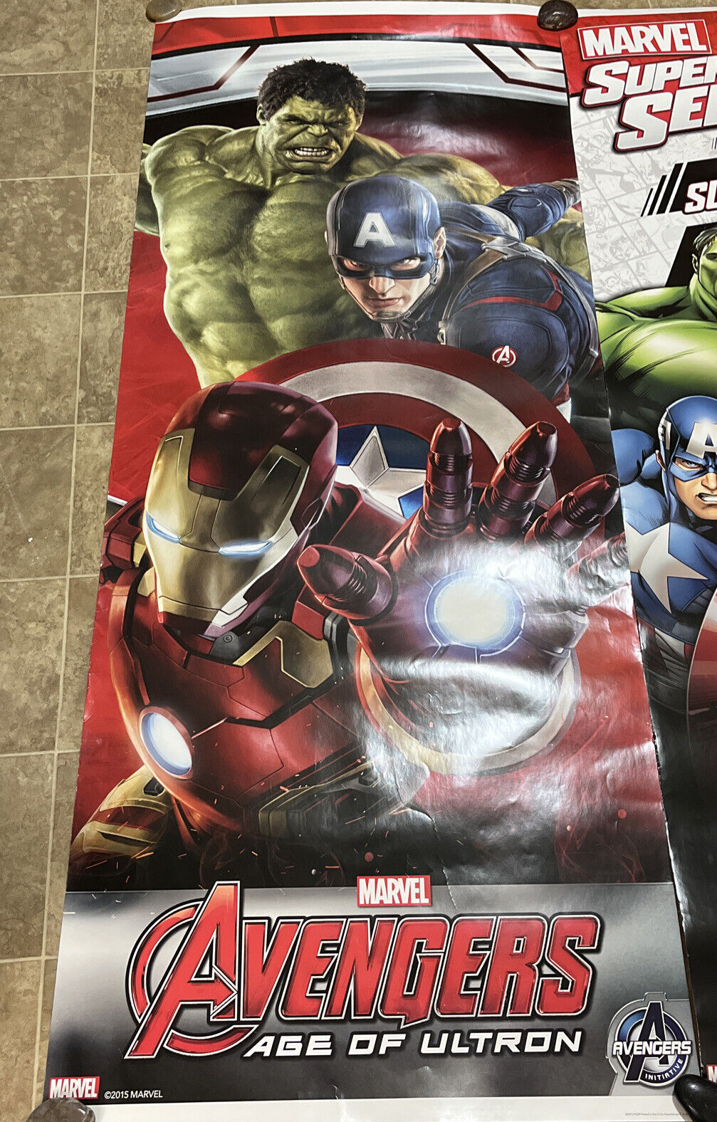 Marvel avengers age of ultron poster 2015 6’x28 1/2” tall