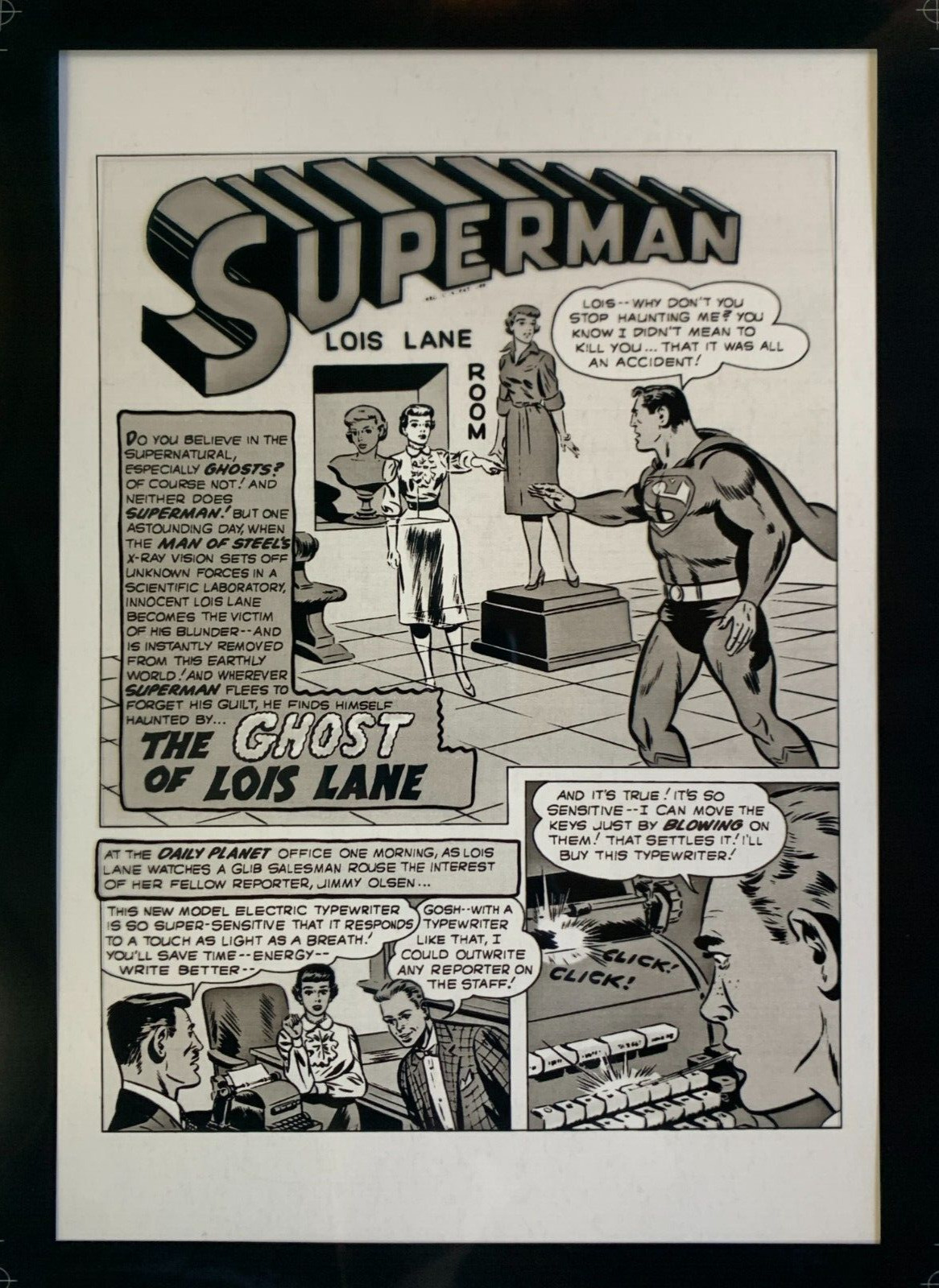Production Art SUPERMAN #129, page #1, WAYNE BORING art, 8.5x11, Lois Lane