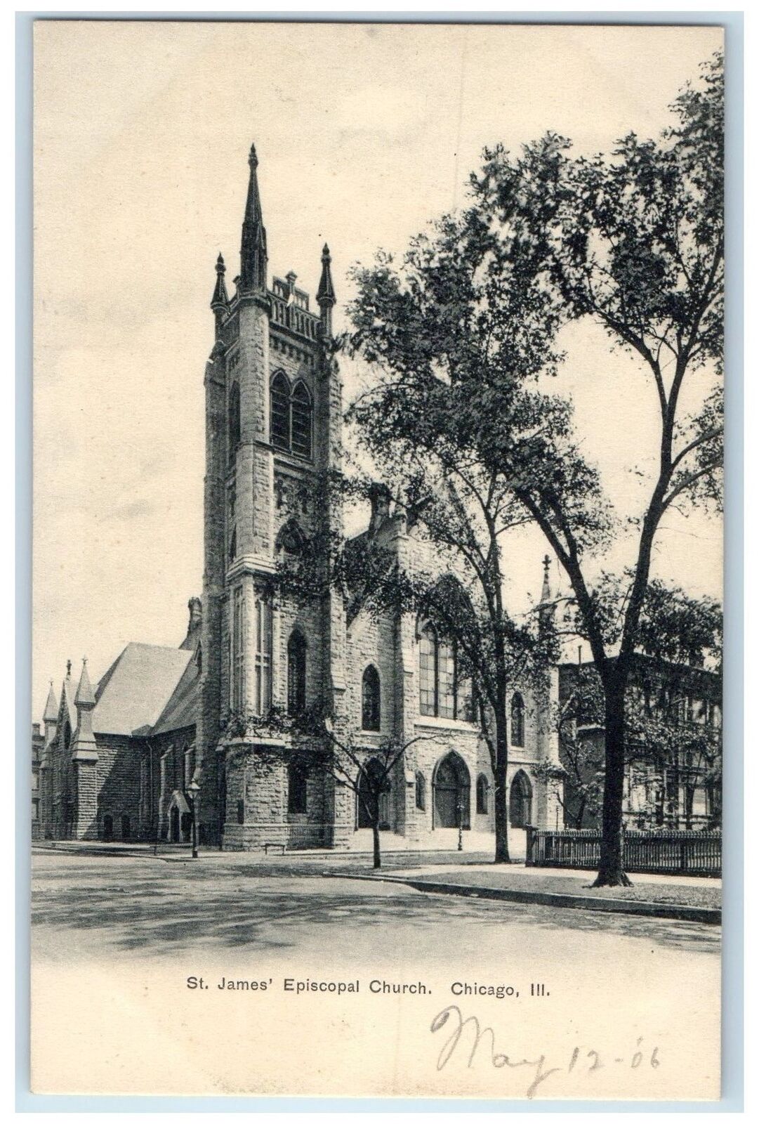 c1905s St. James Episcopal Church Exterior Chicago Illinois IL Unposted Postcard