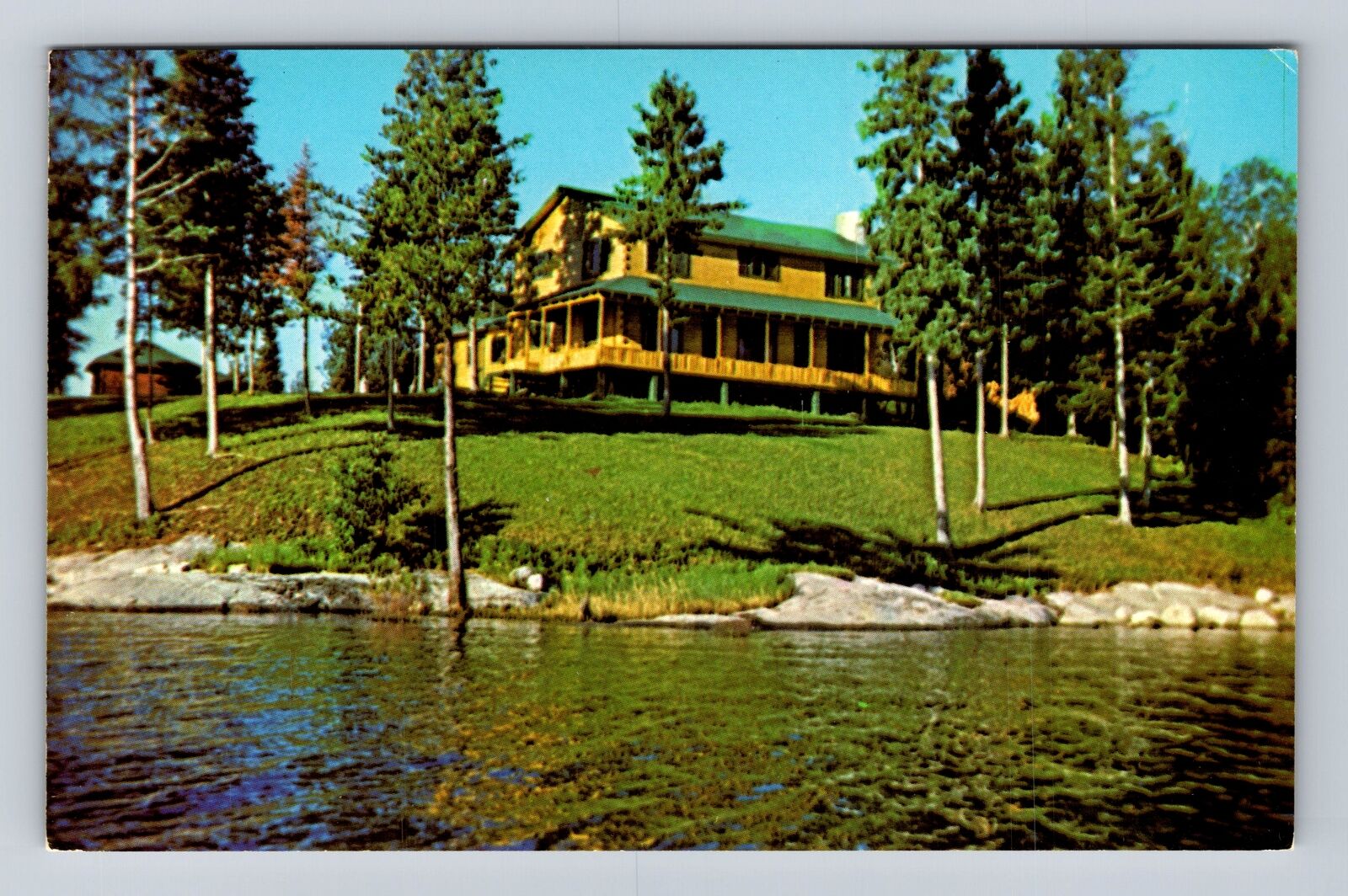 Kenora Ontario-Canada, Grassy Lodge, Advertisement, Antique, Vintage Postcard