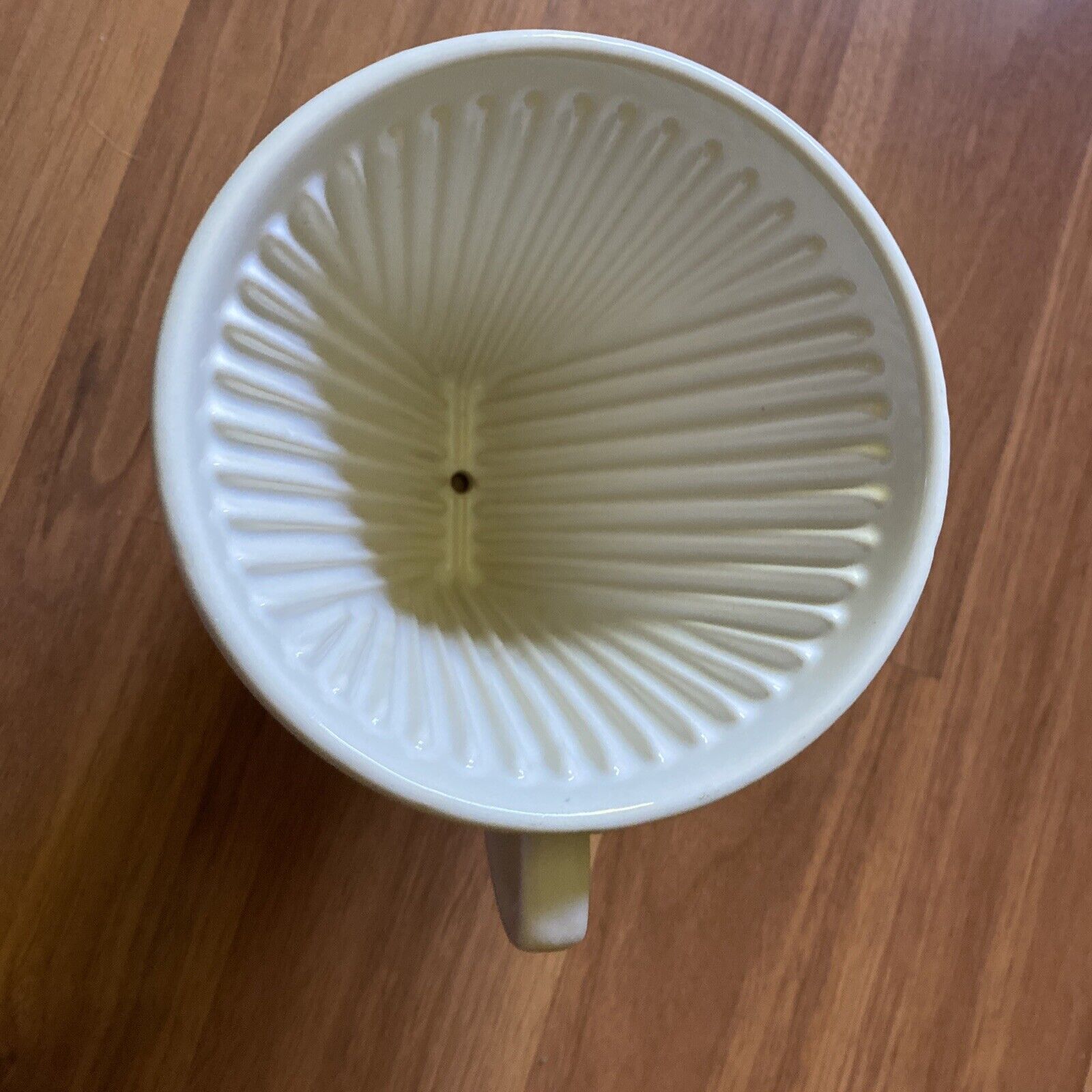 MELITTA 103 White Porcelain Coffee Filter Holder Pour Over Large 1 Hole