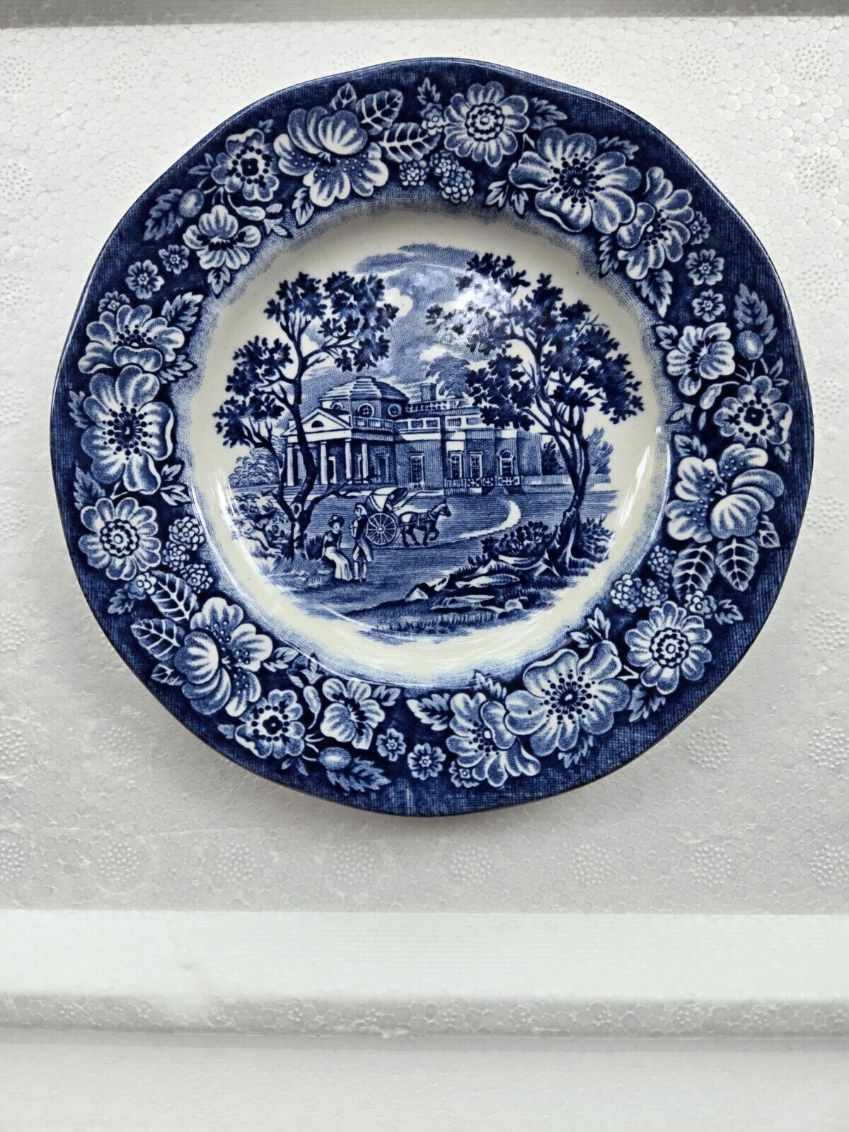  Liberty Blue Staffordshire Collectors Plates Set Of 2 