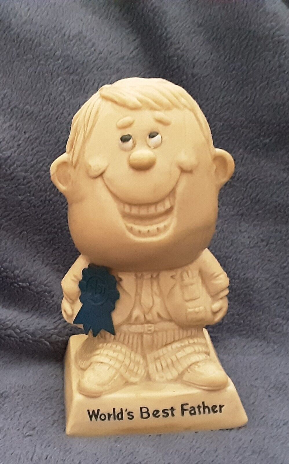 Vintage R & W Berries Co. World\'s Best Father Figurine 1970 Made In U.S.A 6”