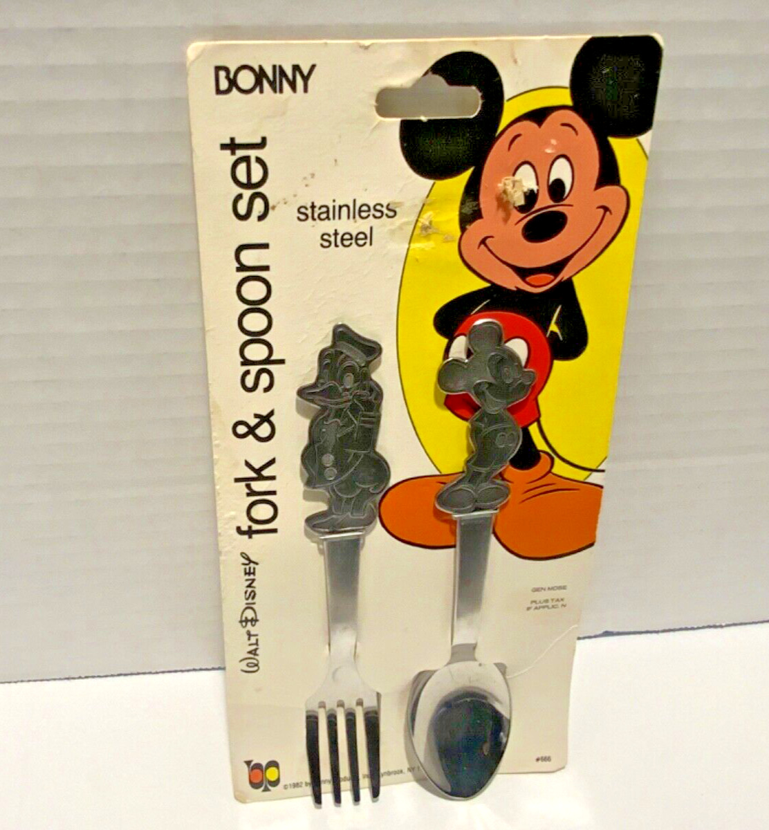 VTG New  Walt Disney Prod. Mickey Mouse Spoon And Minnie Mouse Fork Set By Bonny