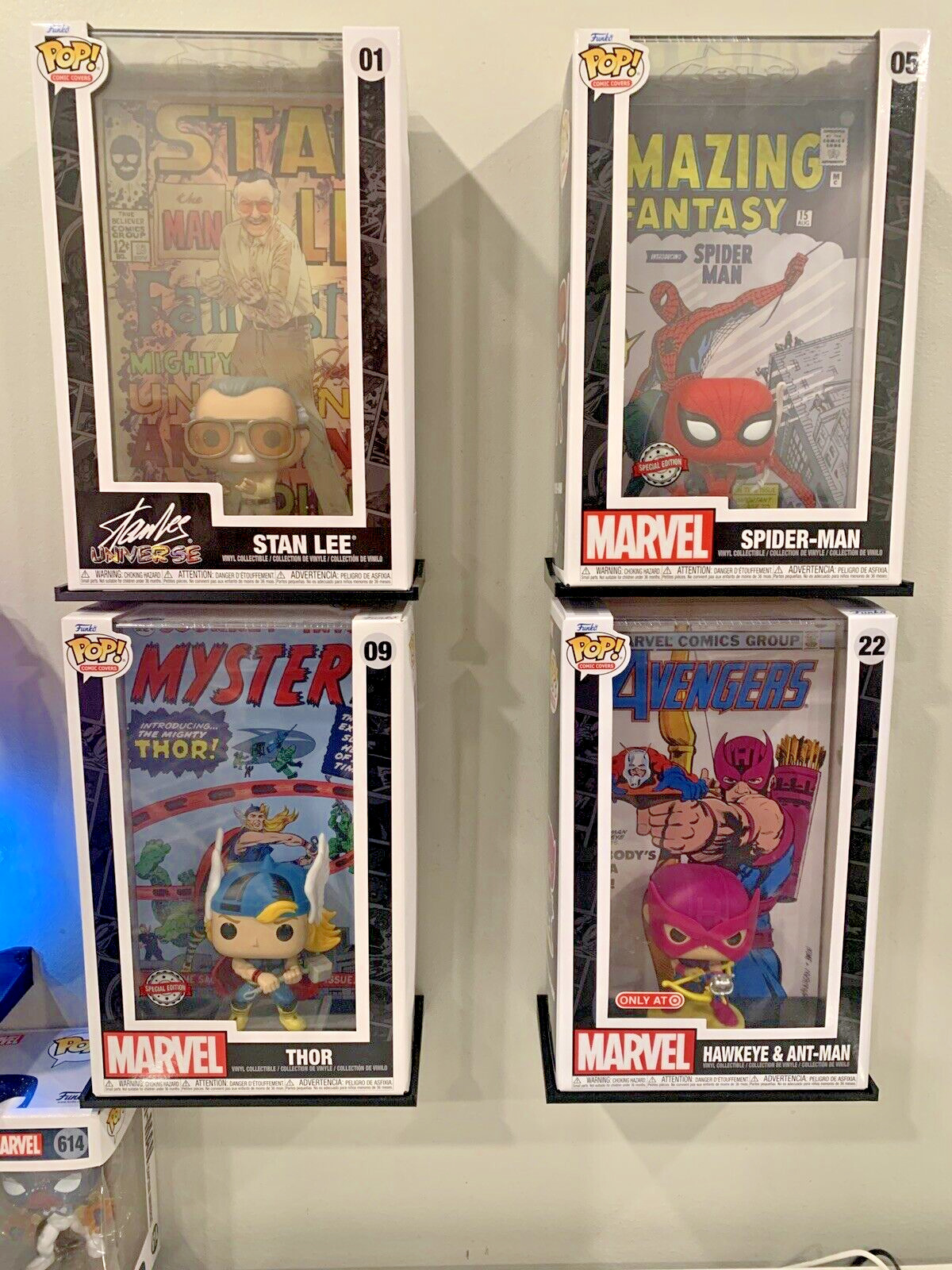 Funko Pop Comic Cover/VHS Wall Mount Stand | Display Shelf | Marvel, DC, Disney