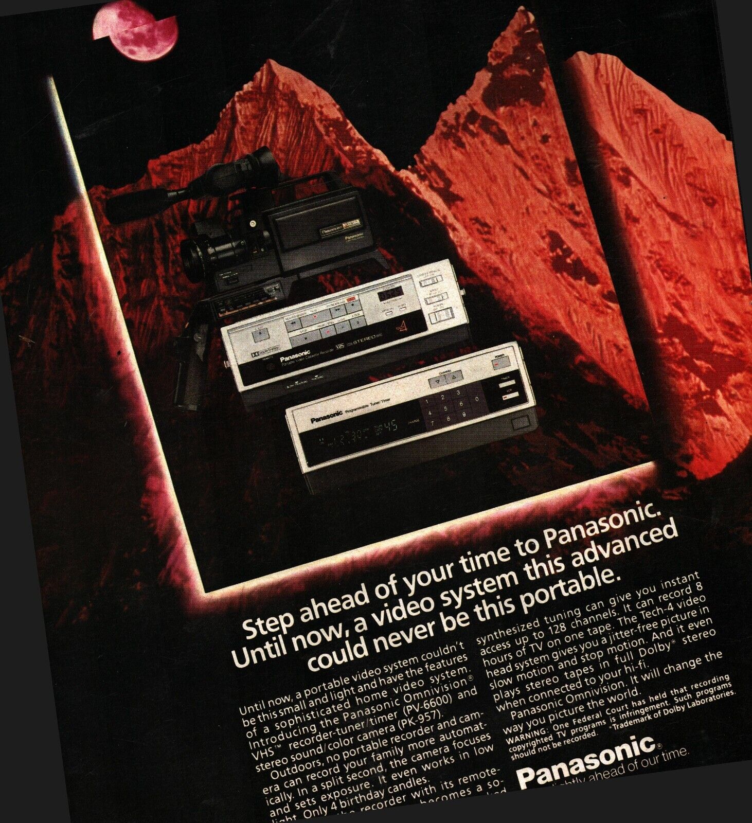 Panasonic Omnivision - Vintage 1983 AV Tech Print Ad / Poster / Wall Art - f3