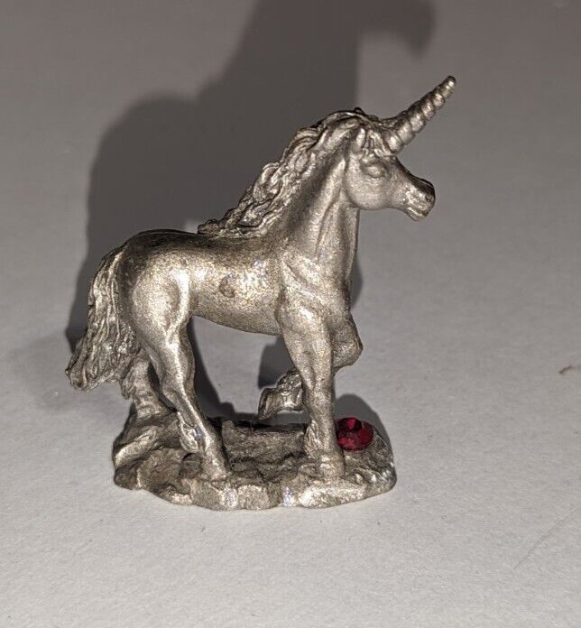 Vtg Pewter Fantasy Figurine Spoontiques Unicorn MR654 Mythical Miniature D & D