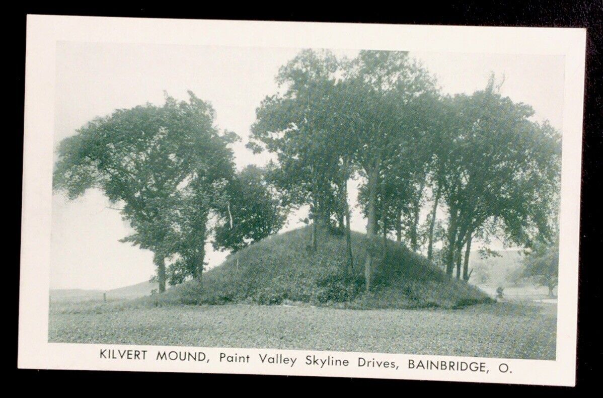 Bainbridge Ohio Kilvert Mound Paint Valley Skyline Drive Postcard 