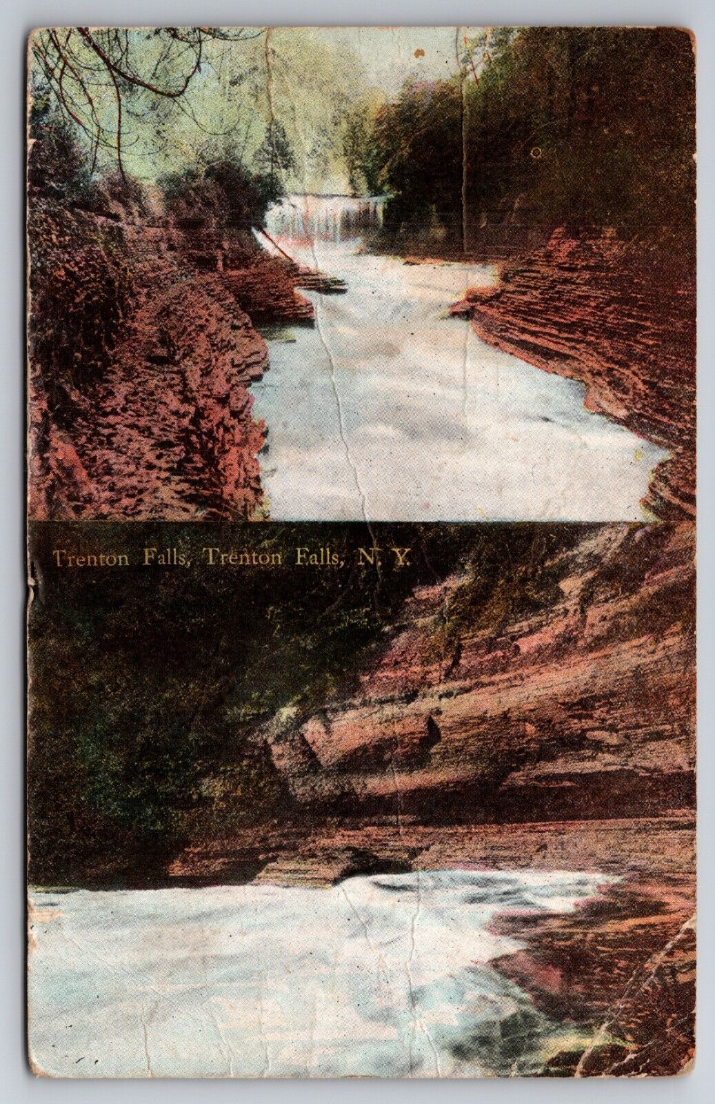 View of Trenton Falls Trenton Falls Utica New York NY c1910 Postcard