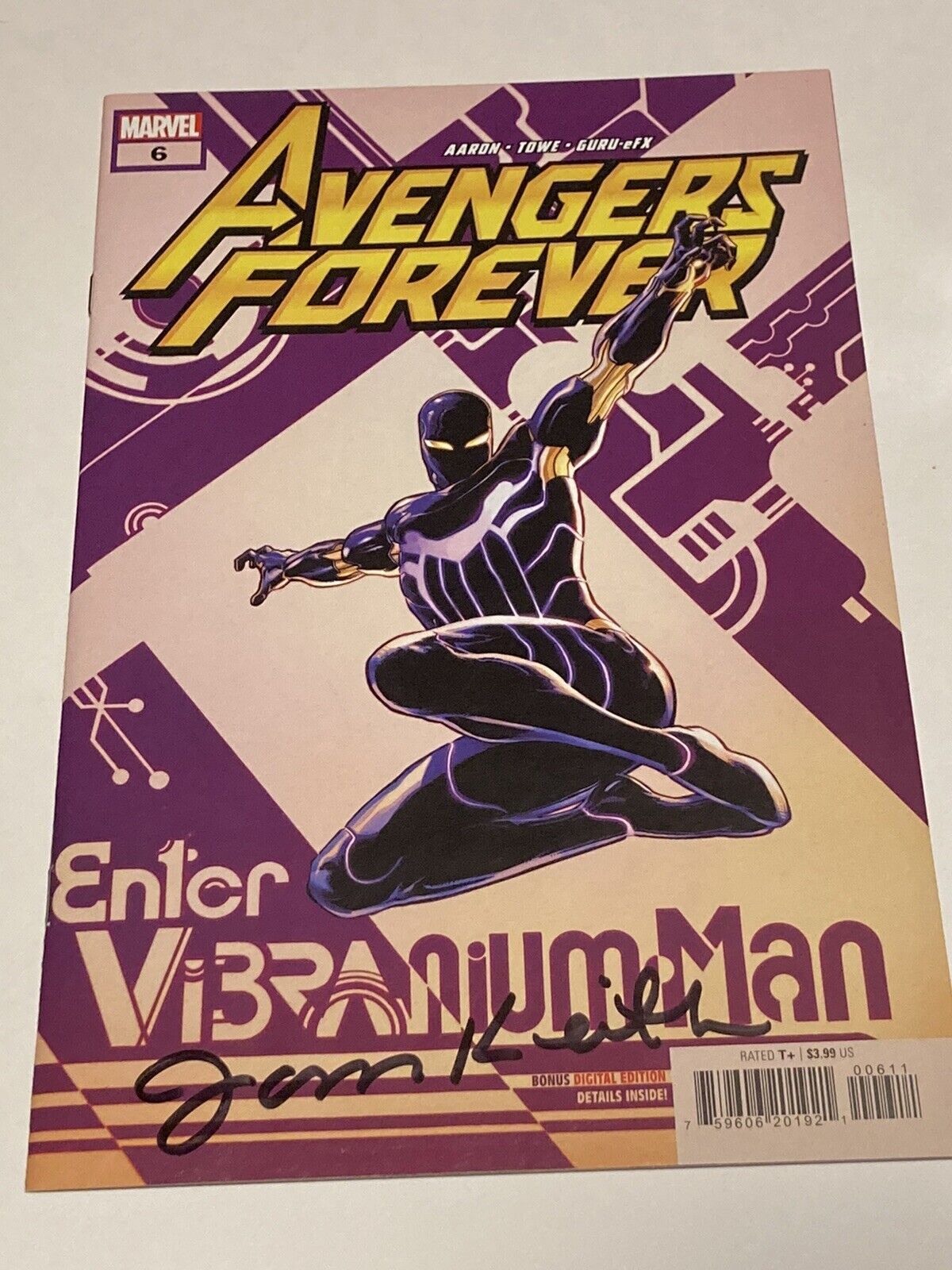 Avengers Forever #6 2022 - KEY: 1st app Vibranium Man -signed by Jason Keith