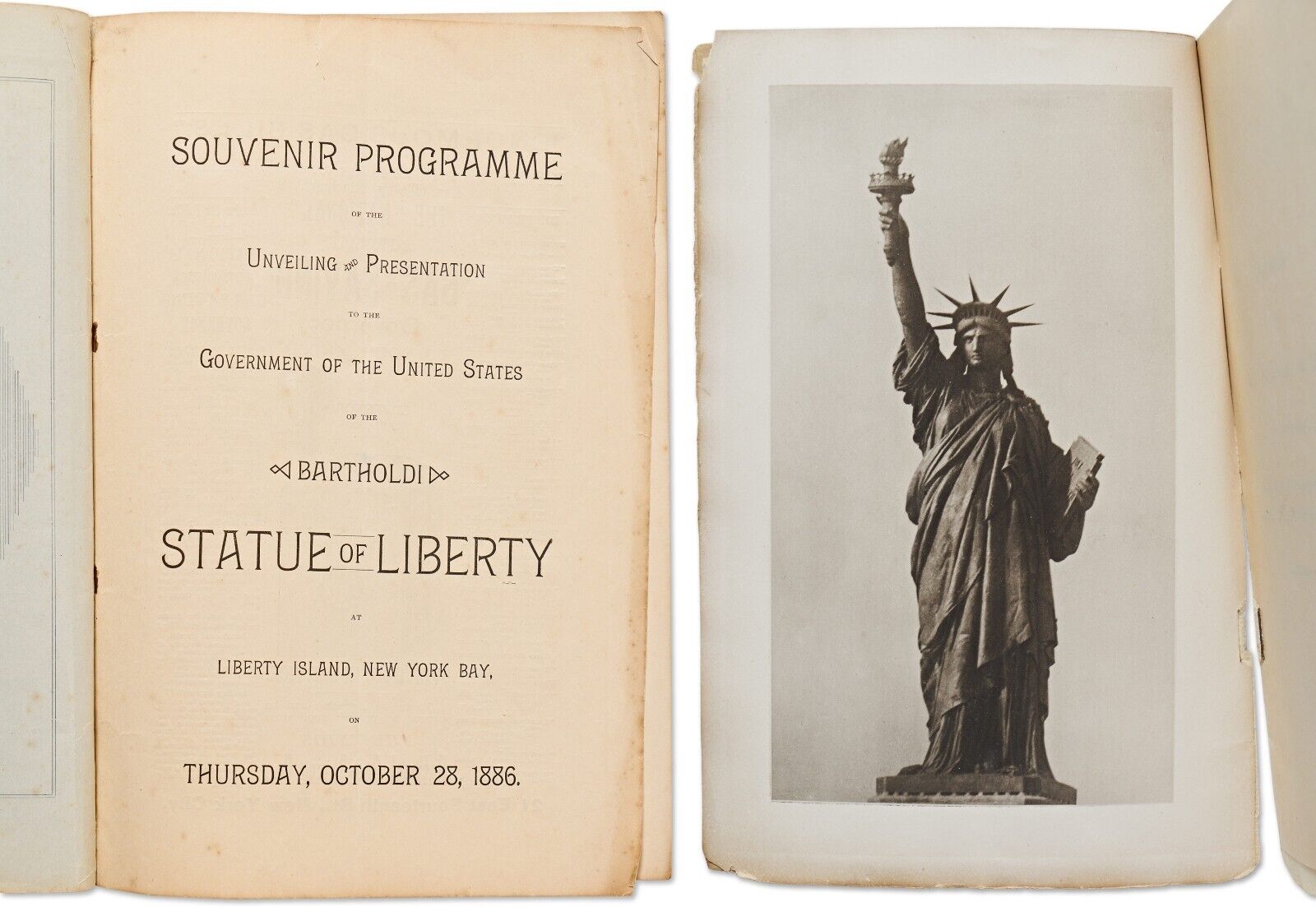 1886 Statue of Liberty Dedication Booklet