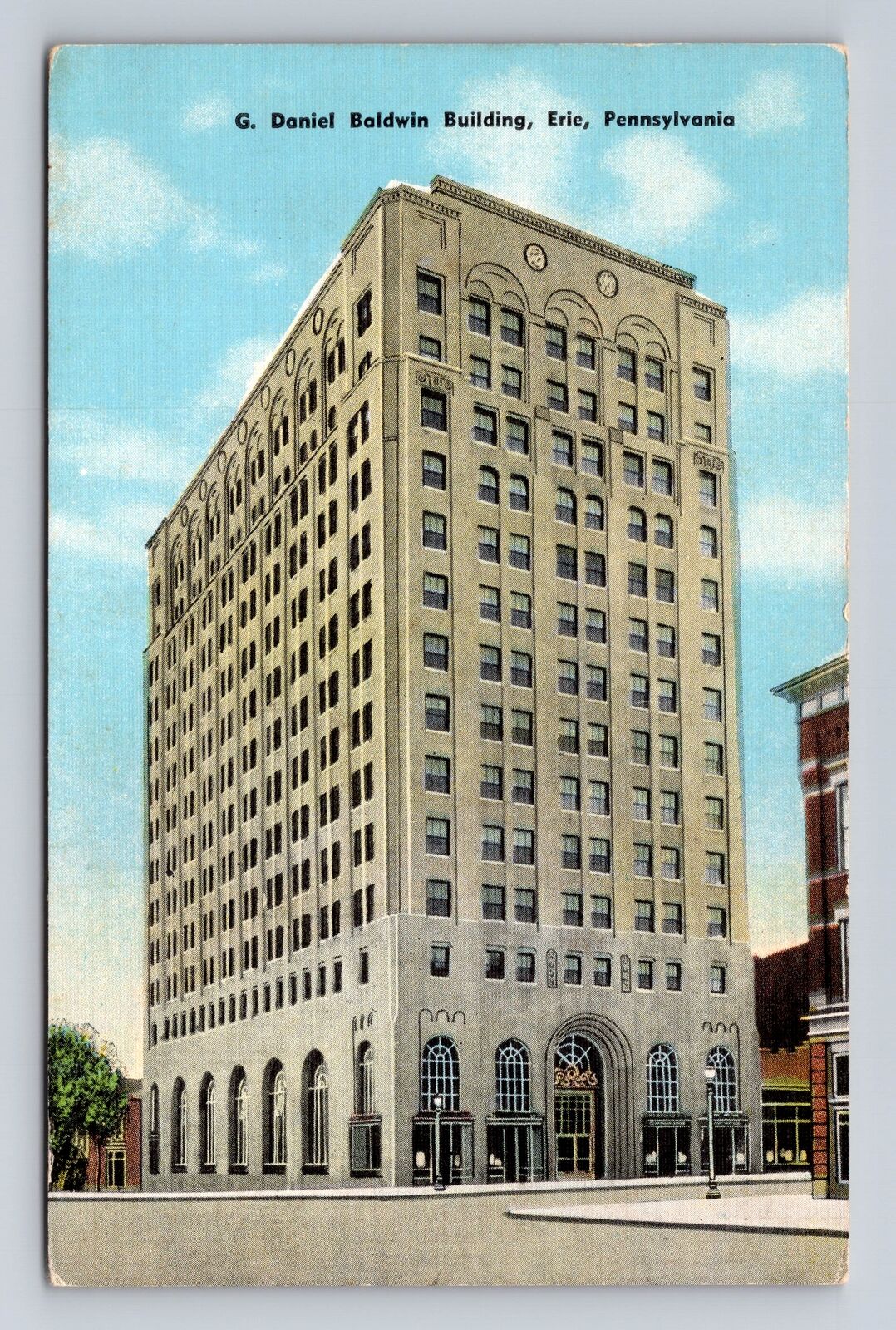 Erie PA-Pennsylvania, G Daniel Baldwin Building, Antique, Vintage Postcard