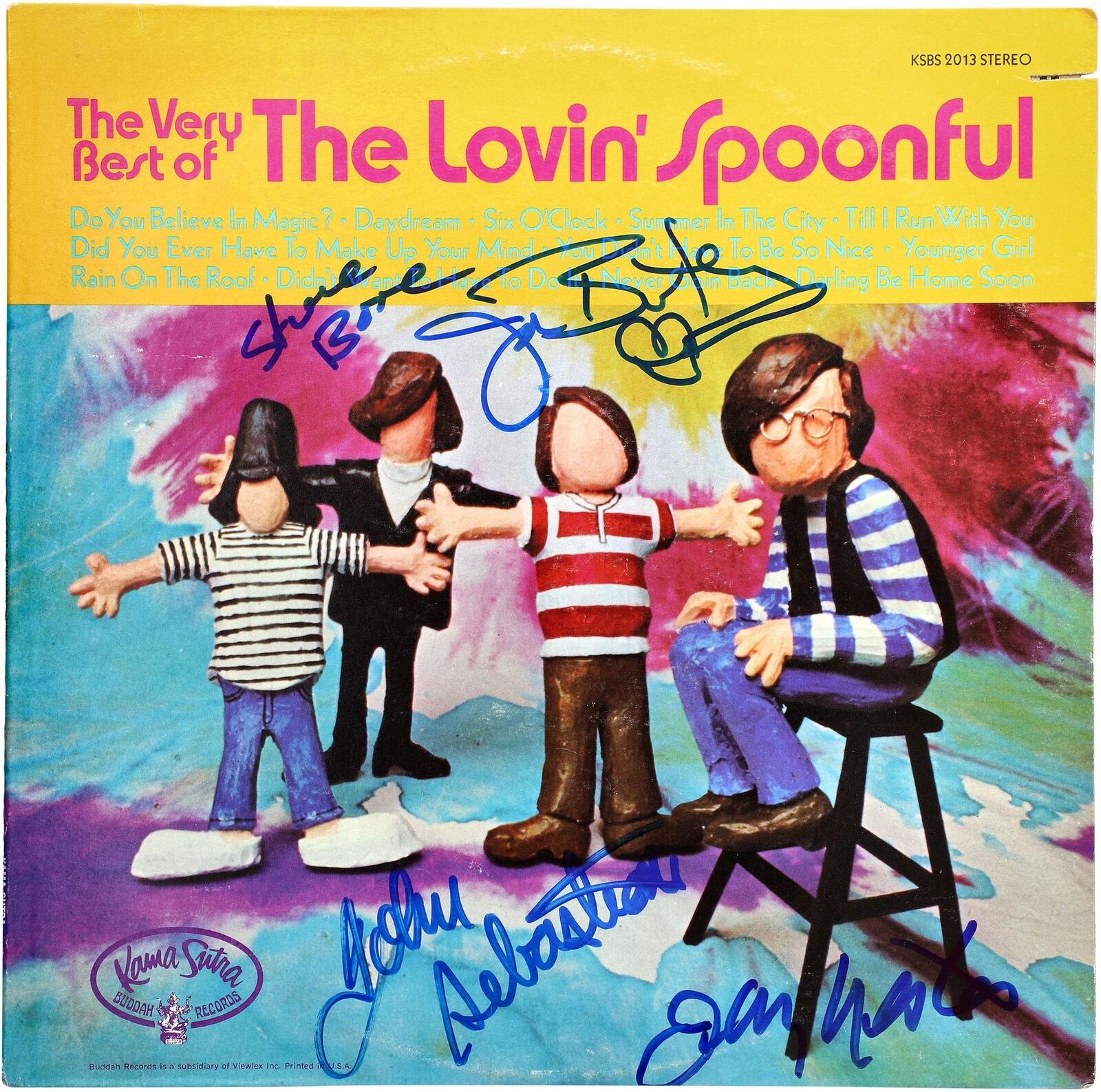 The Lovin' Spoonful Autographed The Very Best Of Album with 4 Signatures BAS