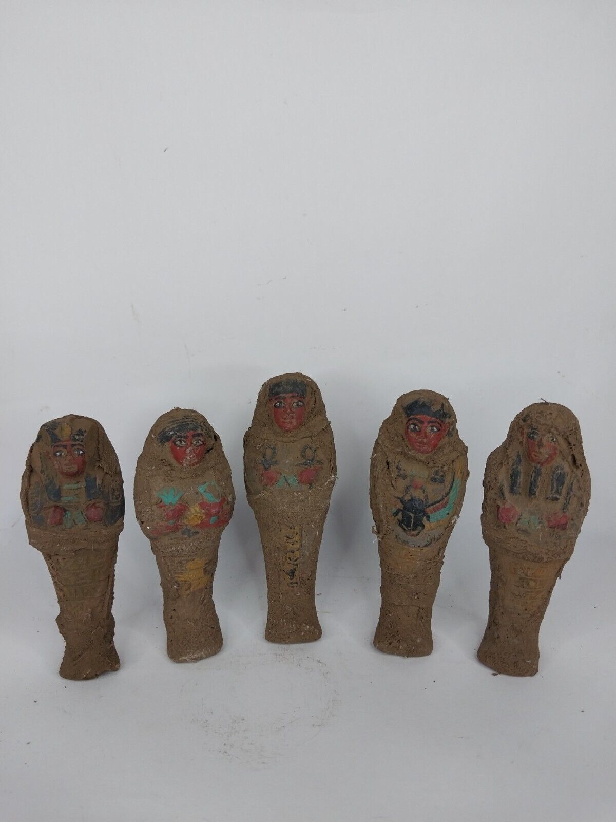 5 RARE ANTIQUE ANCIENT EGYPTIAN Ushabtis Stone Servant & Minions Sacred Grace