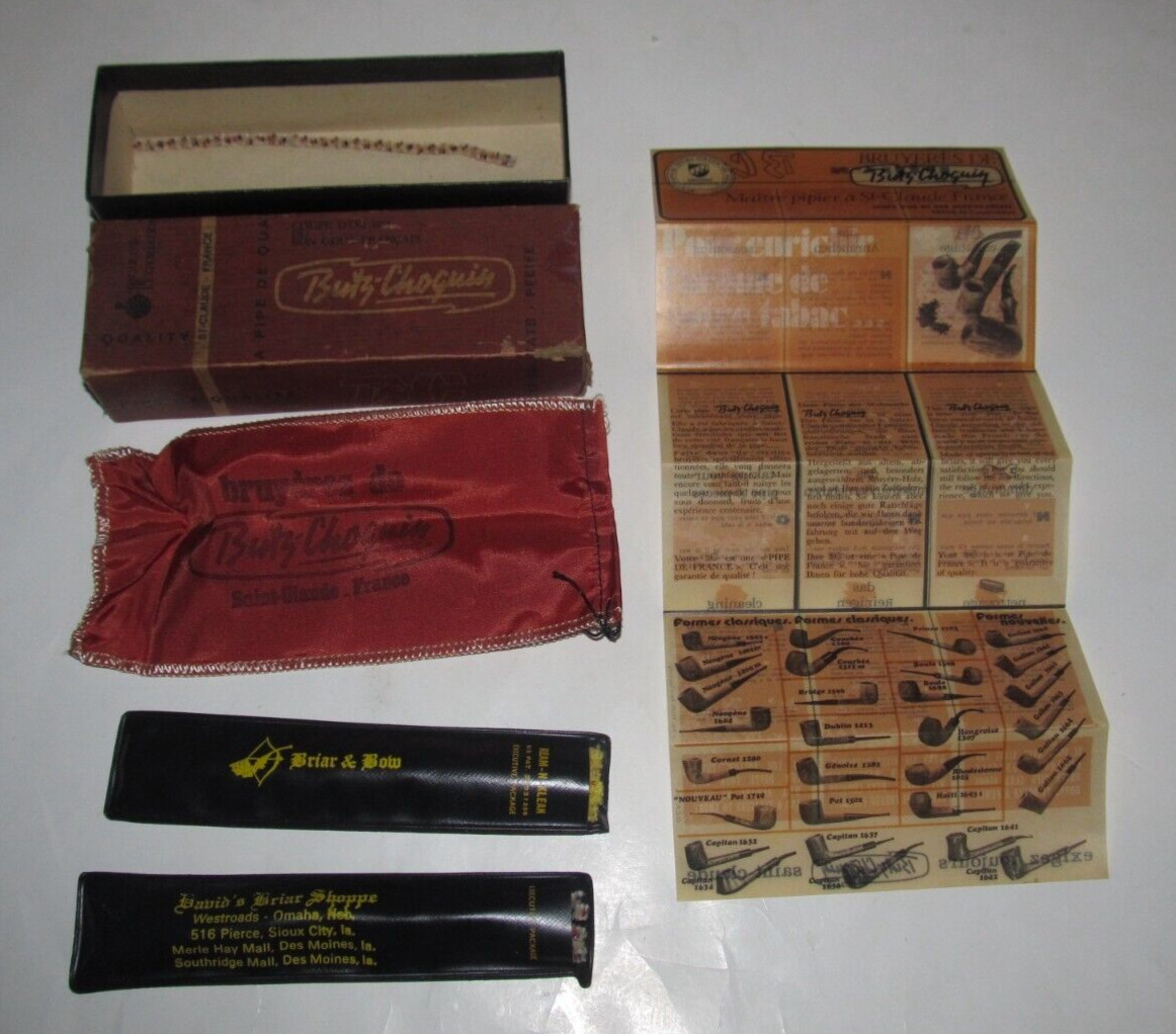 Vintage Butz-Choquin Box & Pouch & Care Guide + Pipe Cleaners