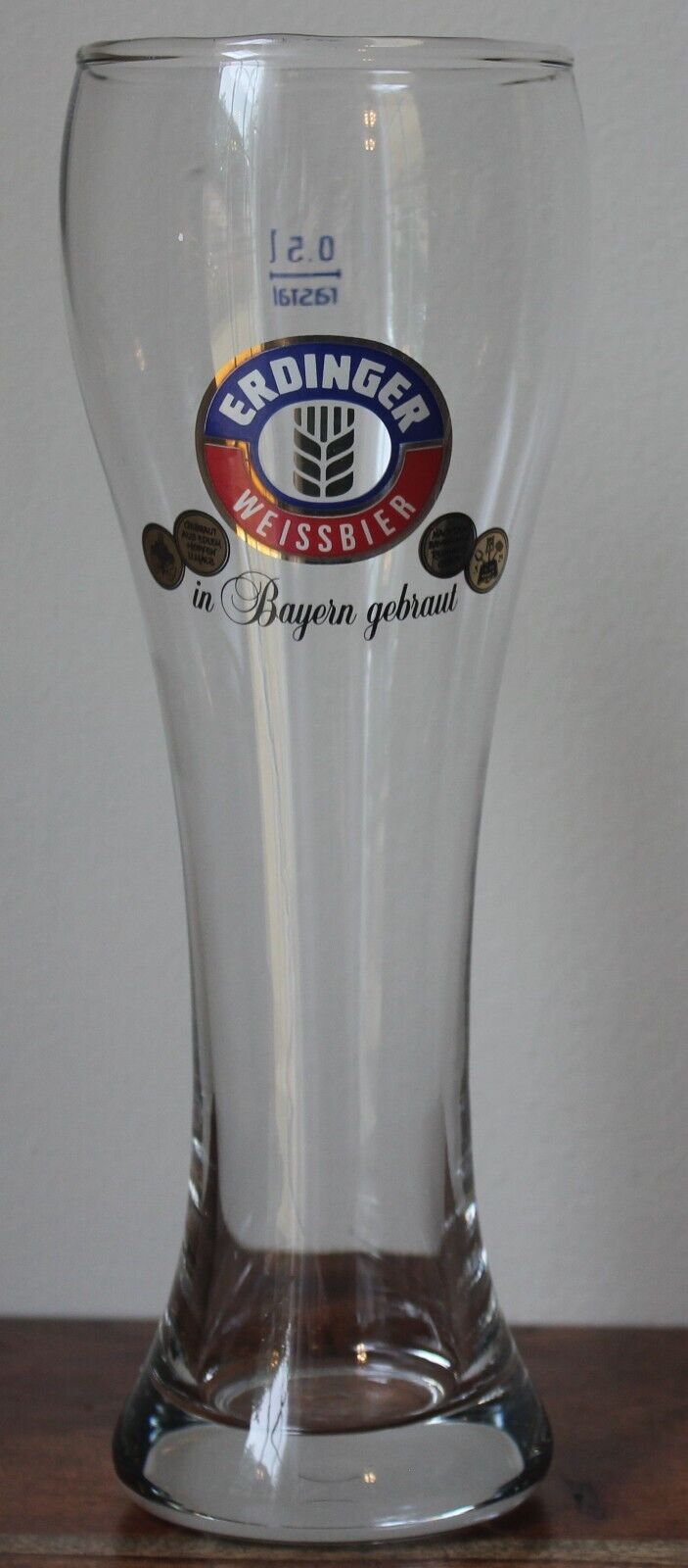 	Erdinger Weissbier In Bayern Gebraut 0.5l Tall German Beer Glass