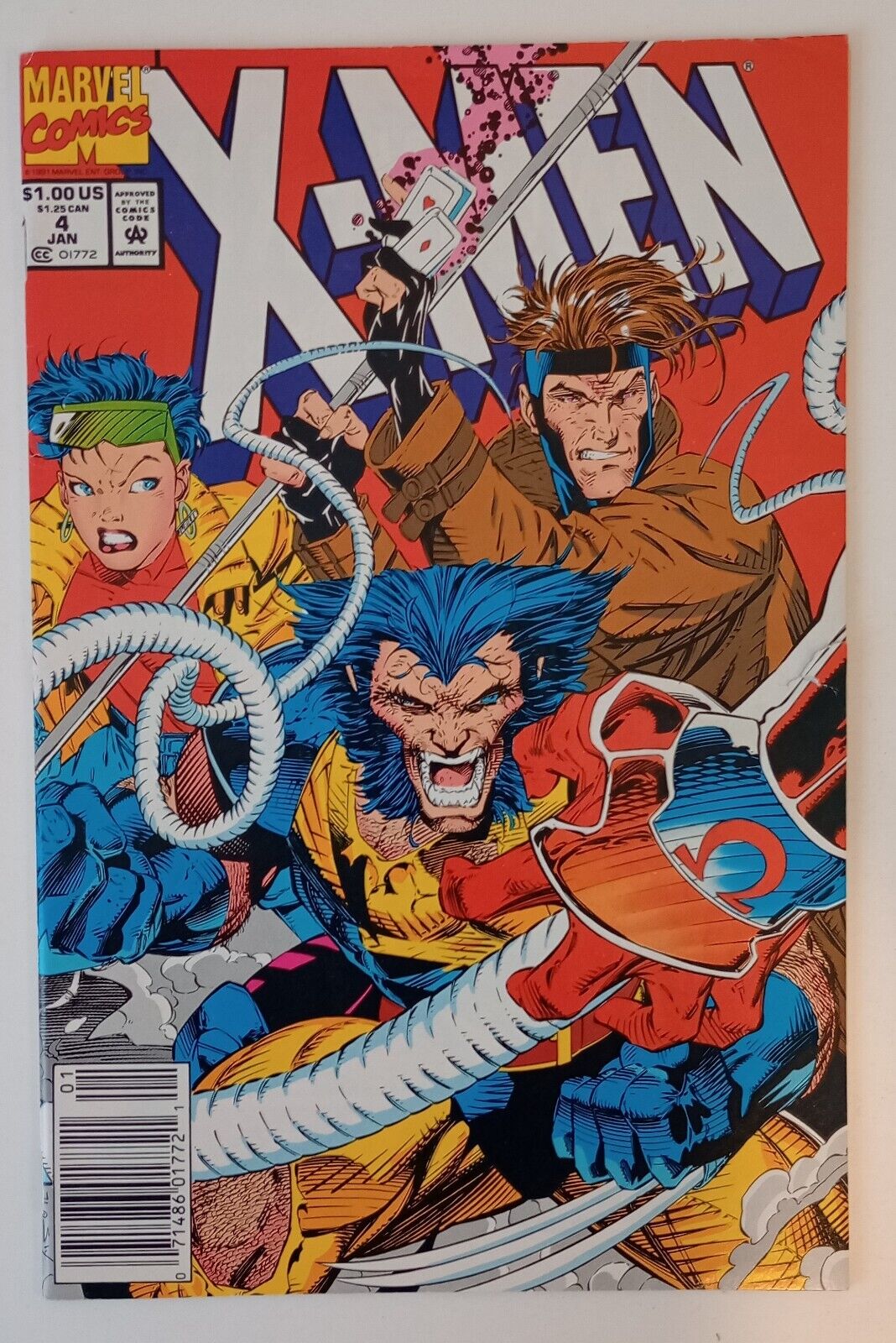 X-Men  #4 (1st appearance Of Omega Red)  1991 Jim Lee