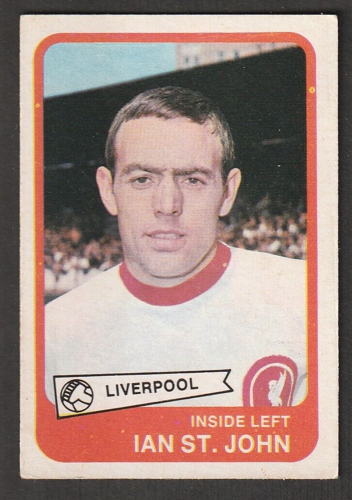 A&BC Bubble gum Yellow back series 1968 Liverpool Football club Ian St .John #70