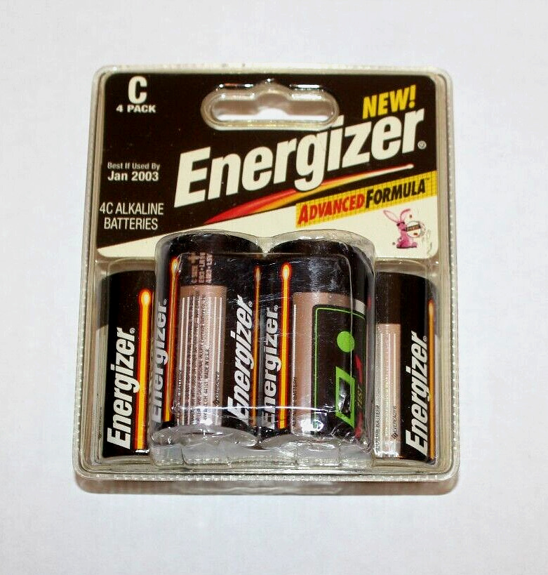 Vintage Energizer C Cell Battery 4 Pack Energizer Bunny
