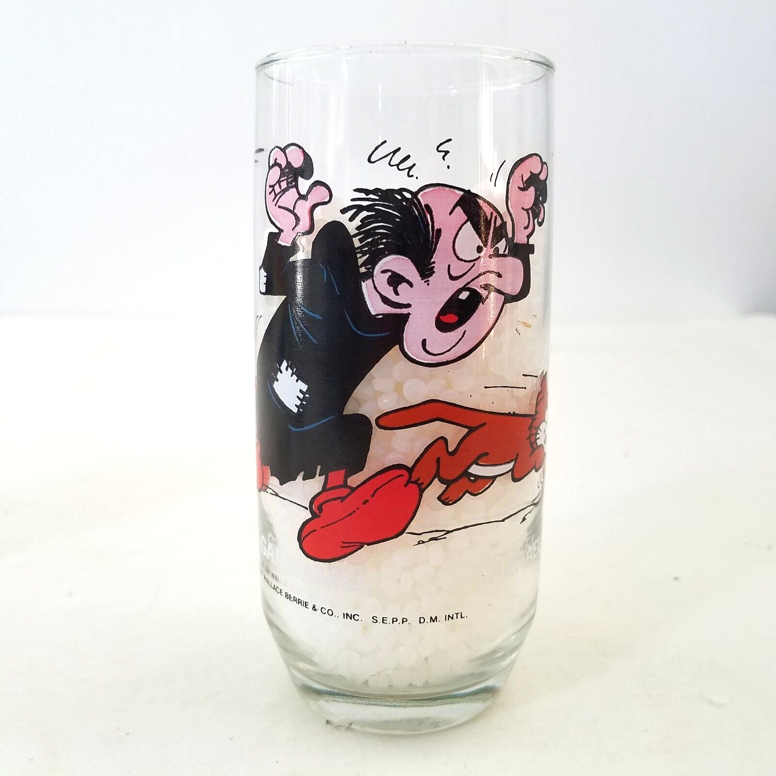 Vintage Peyo 1982, Wallace Berrie & Co., SMURF Drinking Glass, GARGAMEL - AZRAEL