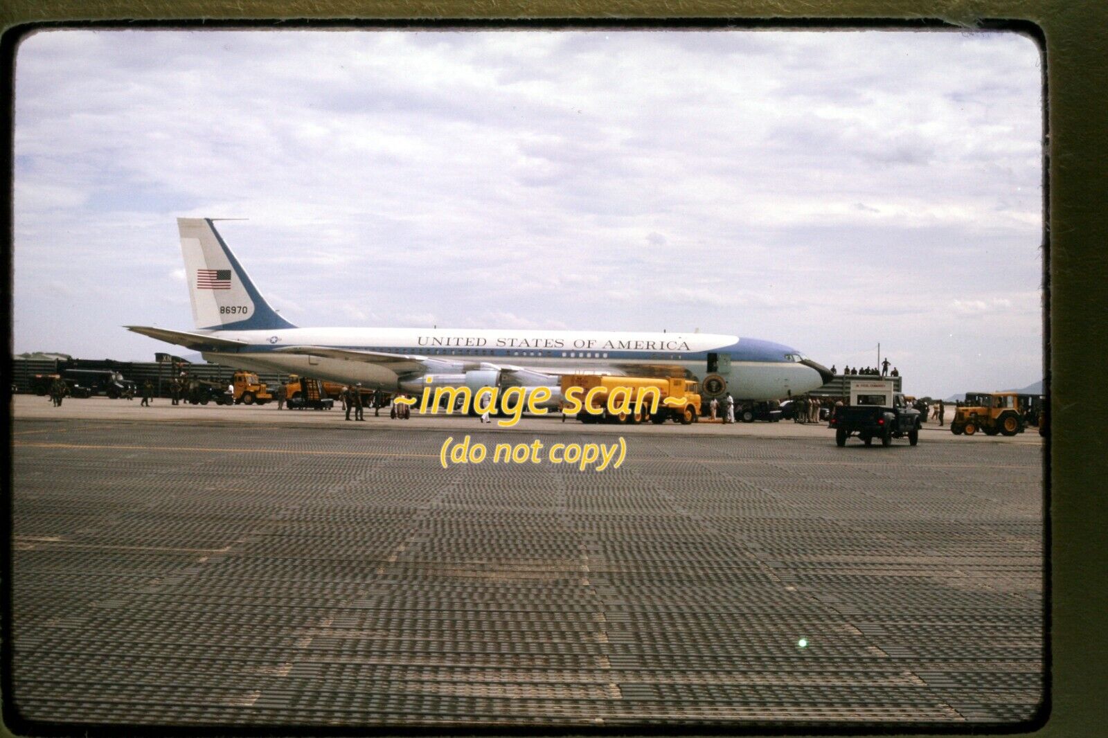 USAF Boeing VC-137A Stratoliner Aircraft at Vietnam in 1969, Original Slide o15b