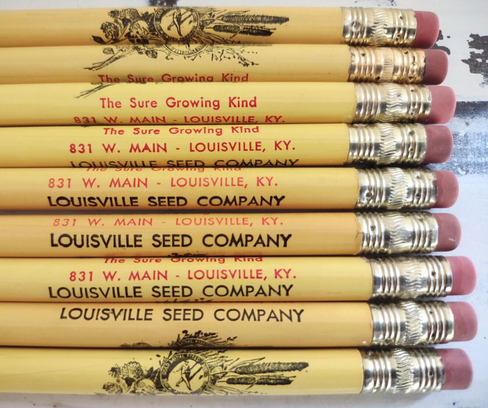 Vtg Gold Medal Field Seed Louisville KY Seed Company Pencil One (1) Circa 1950\'s