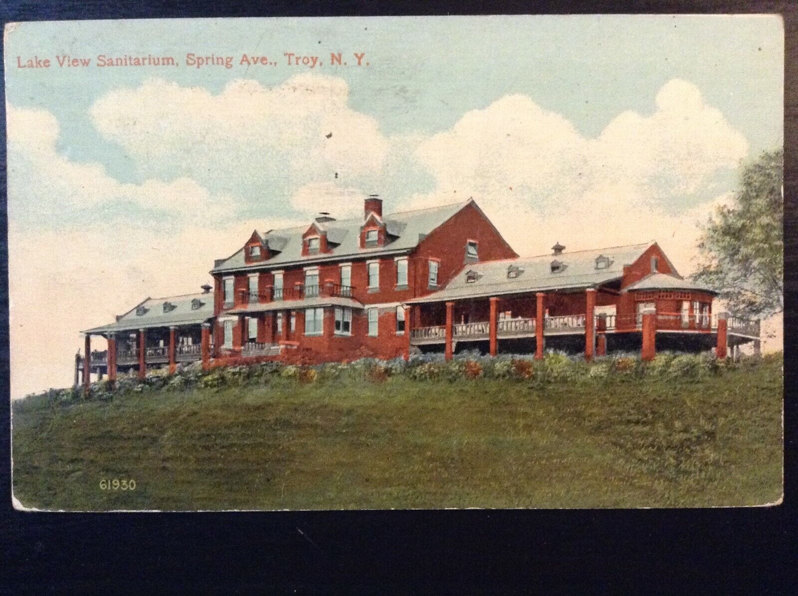 Vintage Postcard 1913 Lake View Sanitarium Spring Avenue Troy New York