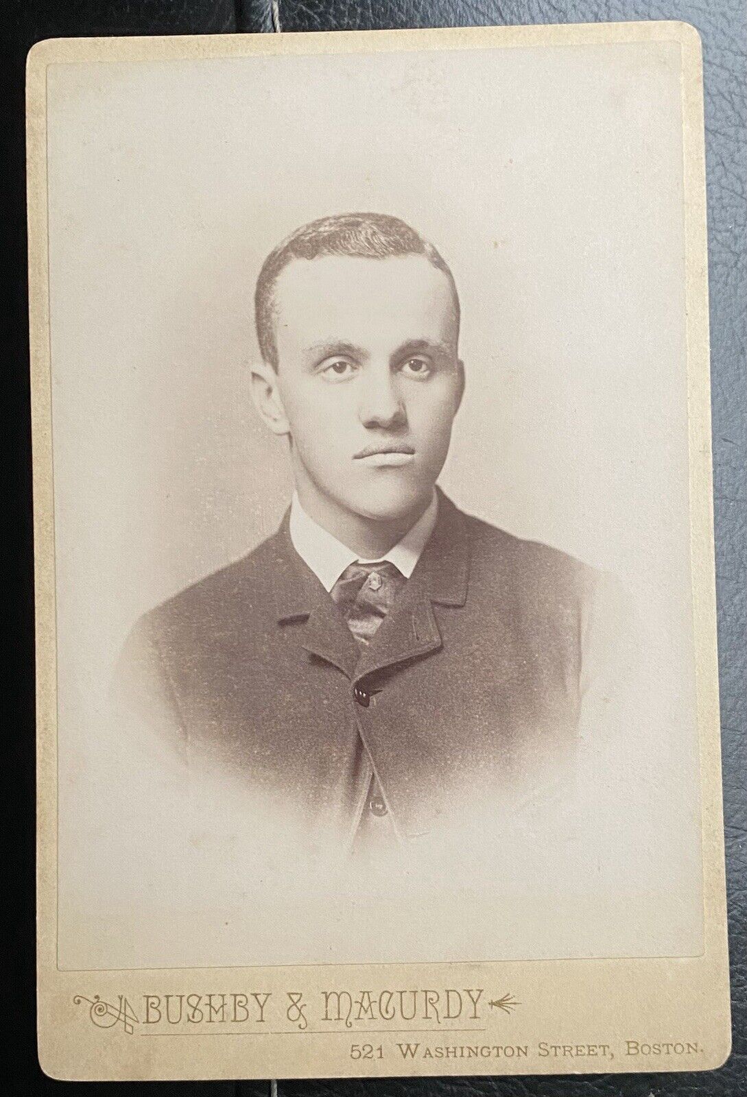 1890s John Hallowell Harvard University Football Cabinet Card 2x All American