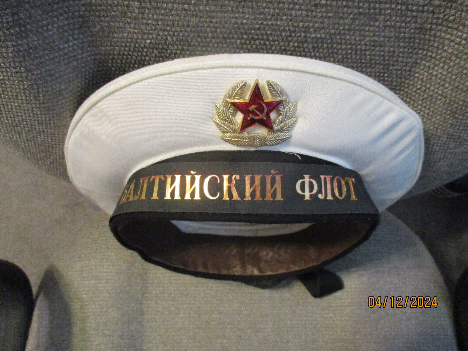Soviet Russian Sailor\'s White Cap circa 1960s-70s Cold War