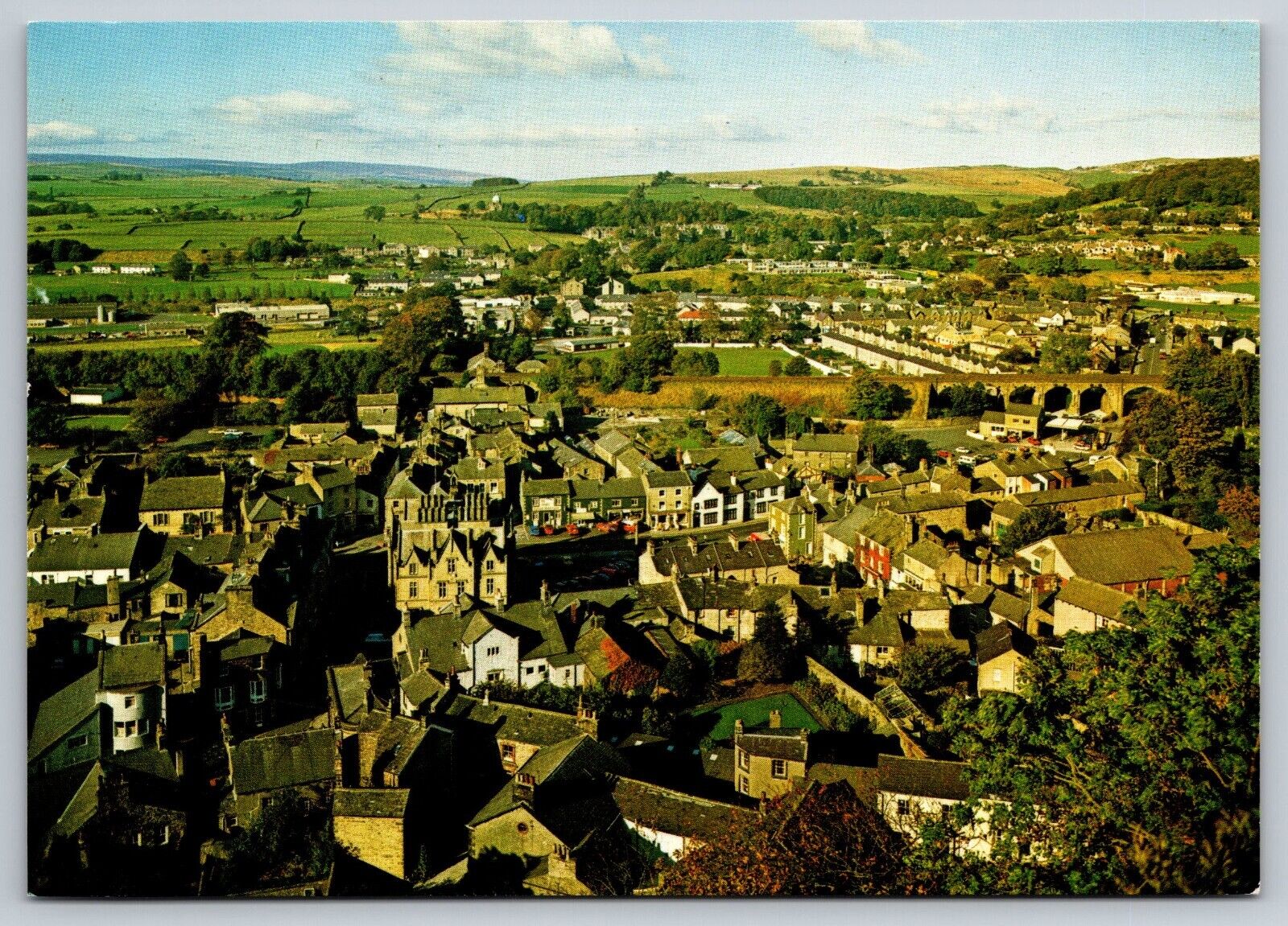 Postcard UK England North Yorkshire aerial view 2T