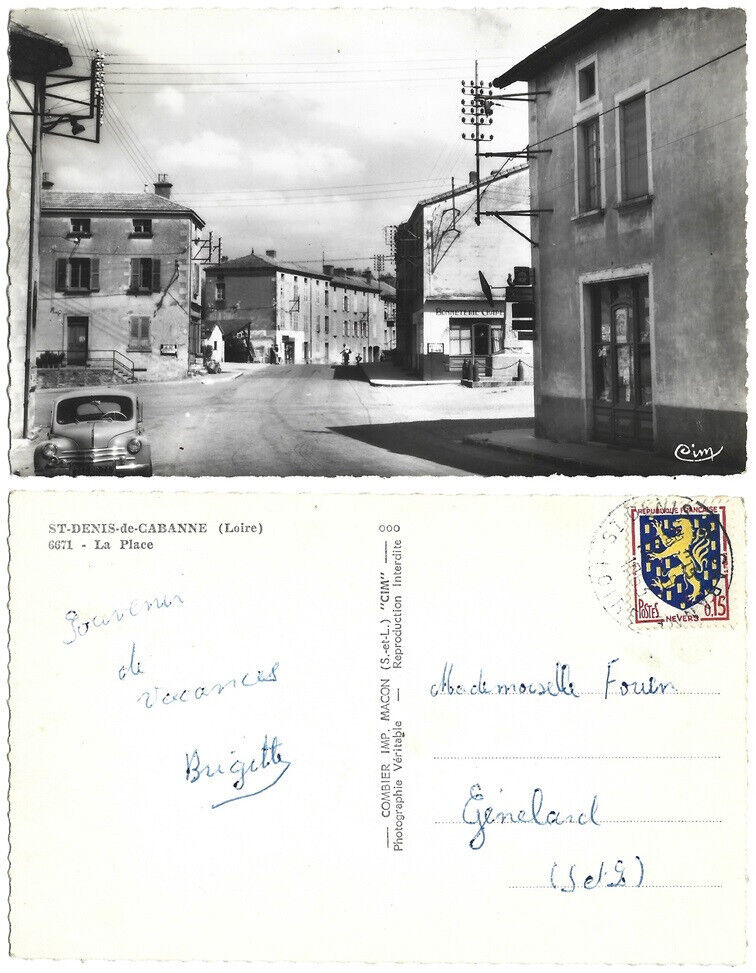 1963 CPSM postcard knitted or crocheted La Place SAINT DENIS de CABANNE 42 Loire (ref 888)