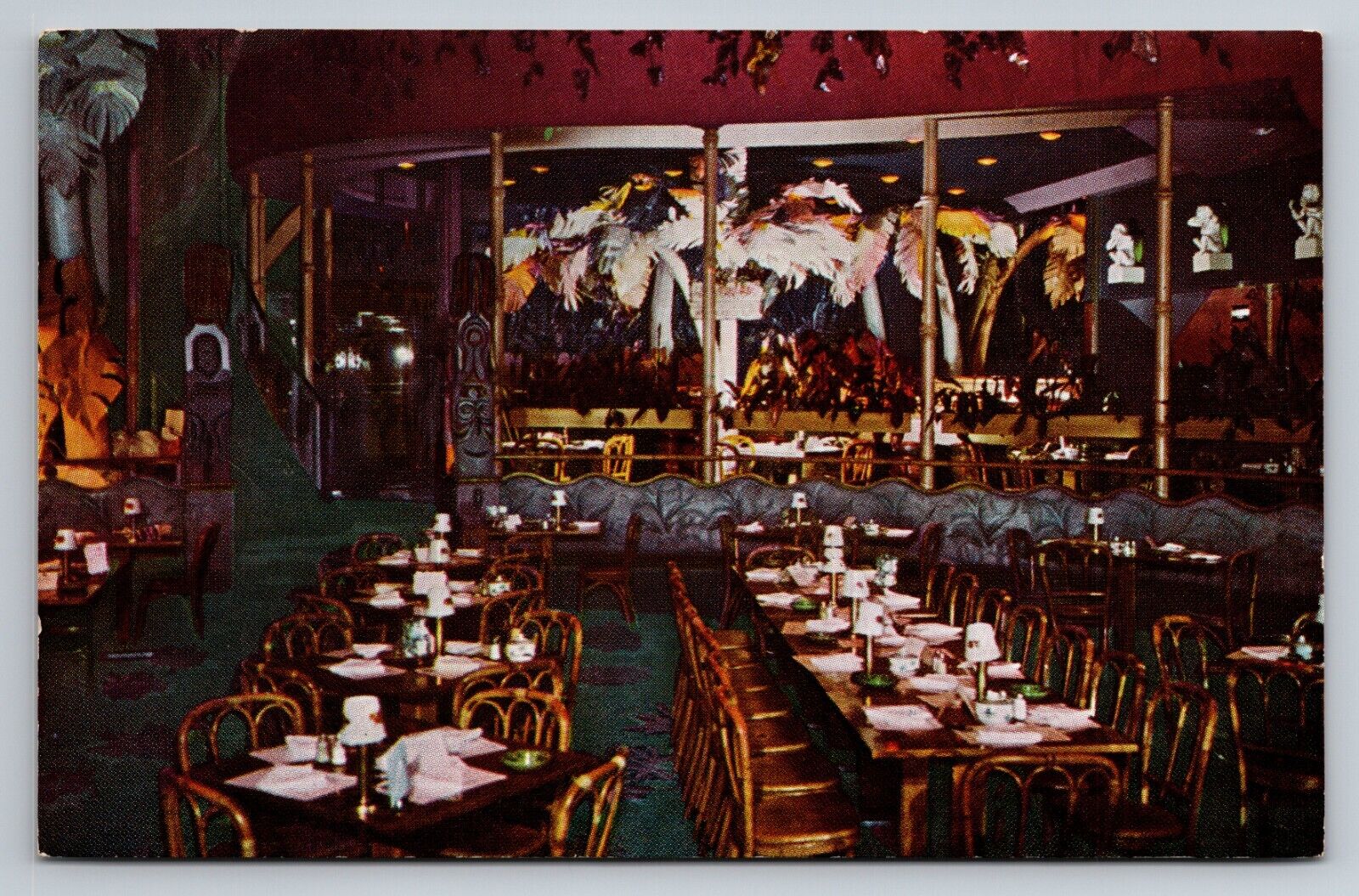 Shangri-La Restaurant Chicago Illinois Unposted Postcard Dining Room