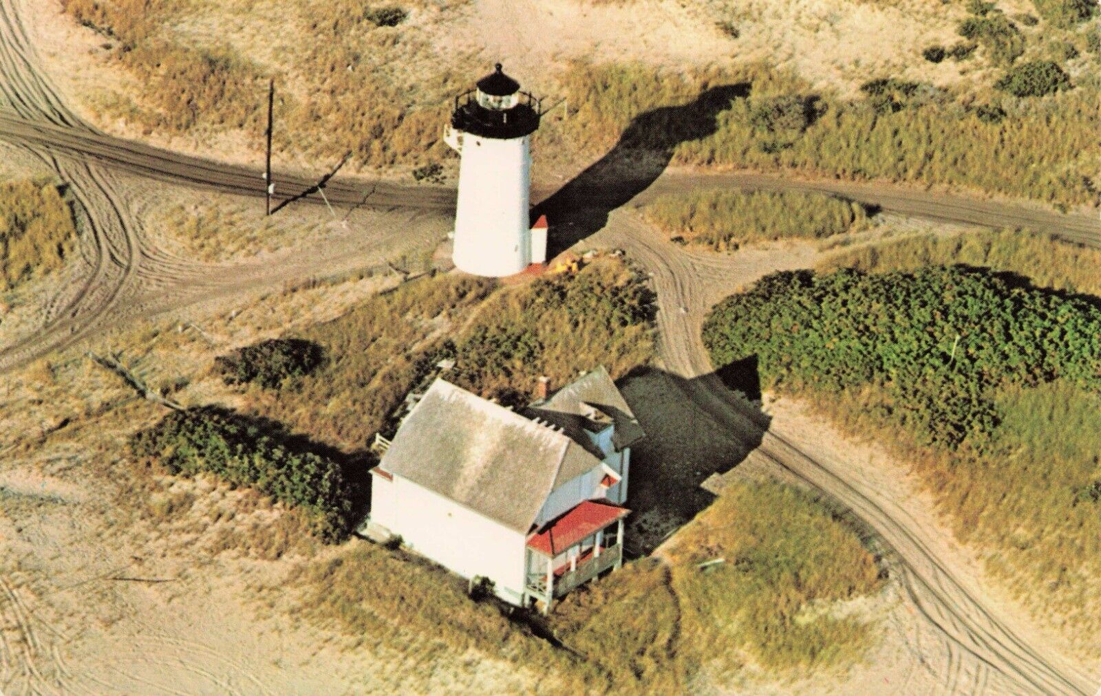 Postcard Race Point Lighthouse Provincetown Cape Cod Massachusetts Vintage