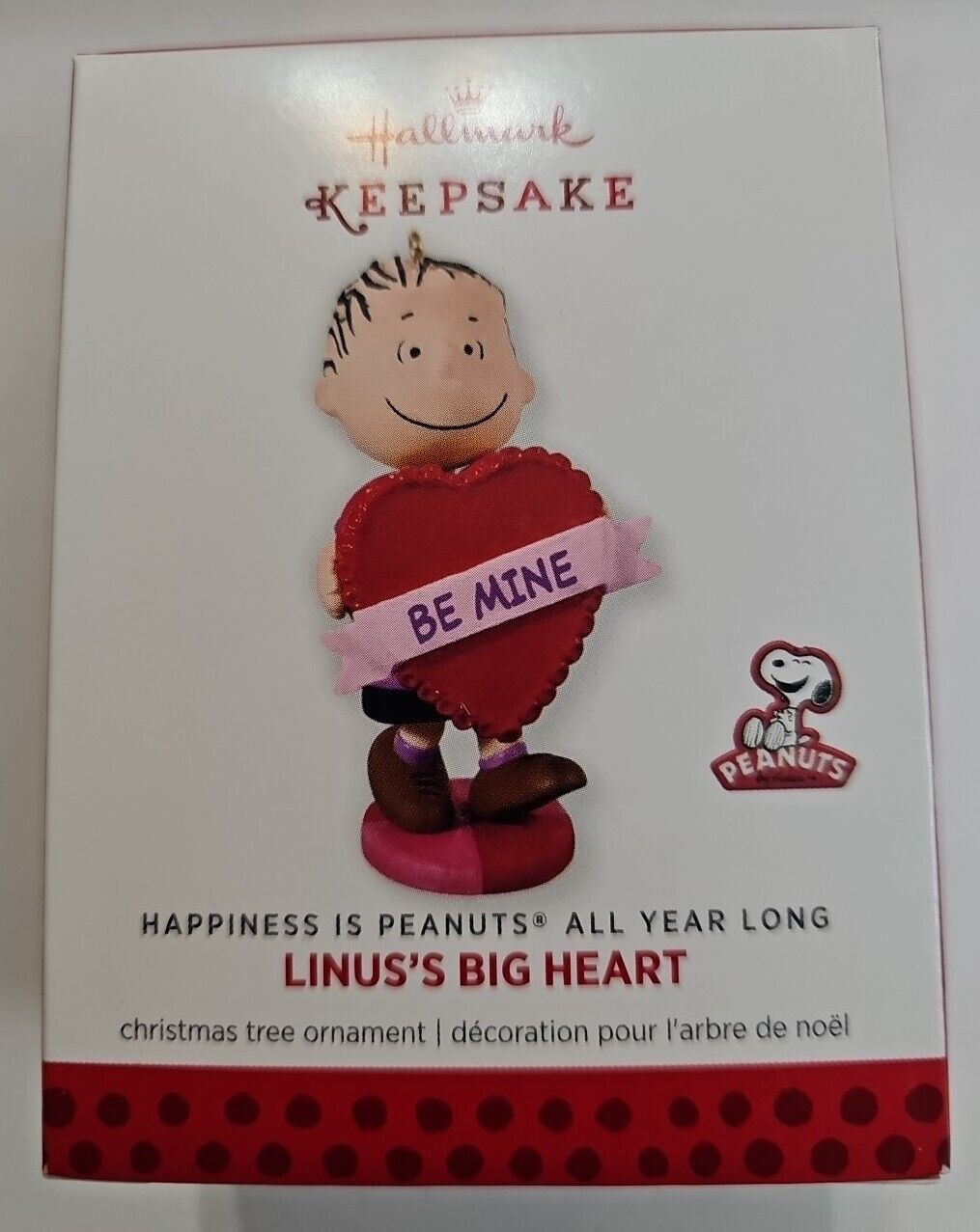 Hallmark Linus\'s Big Heart Happiness Is Peanuts #7 Keepsake Ornament Snoopy Z3