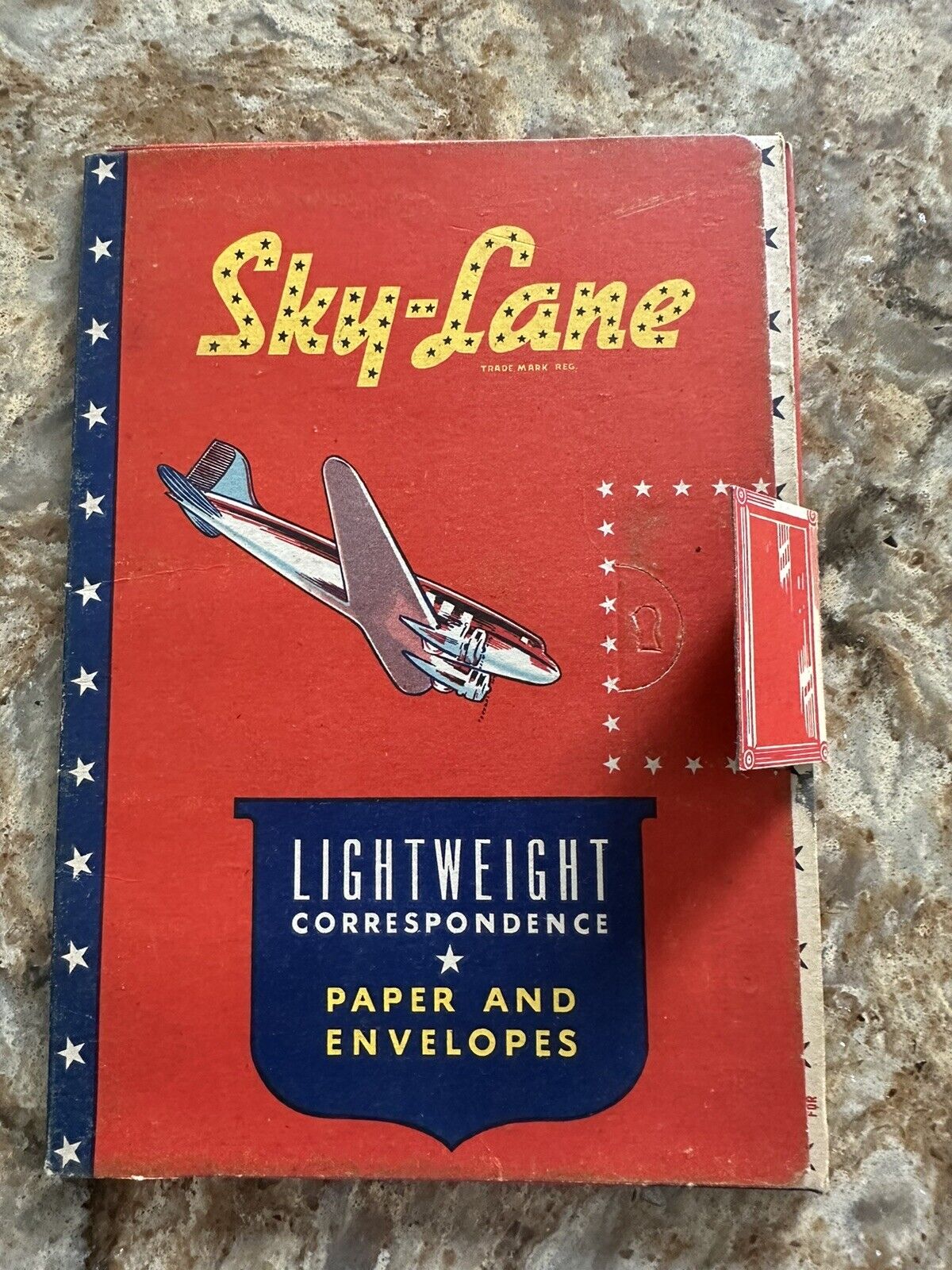 Vintage Sky-Lane Lightweight Correspondence Paper 1943 Agency Paper Co. WWII