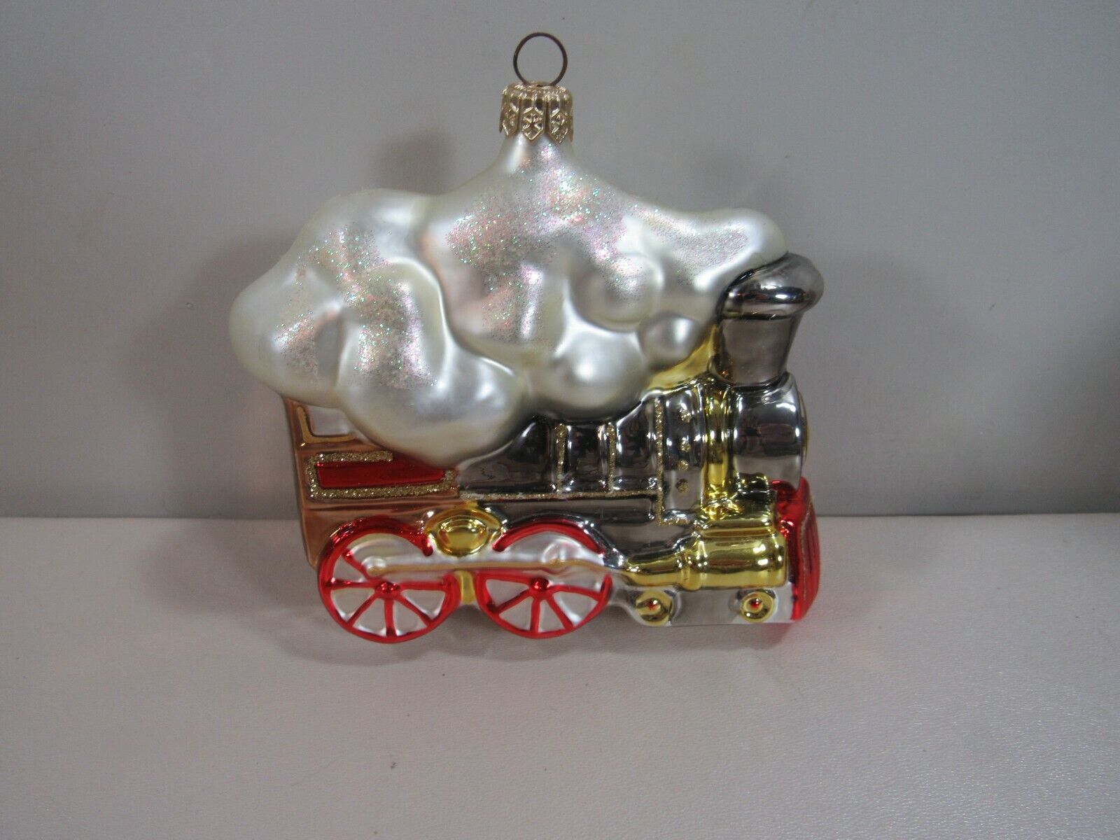Glass Kurt Adler Polonaise Collection Locomotive Train Christmas Tree Ornament