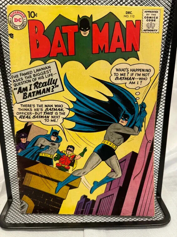 Batman #112 VG+ 4.5  The Signalman of Crime Sheldon Moldoff Cover DC Comics