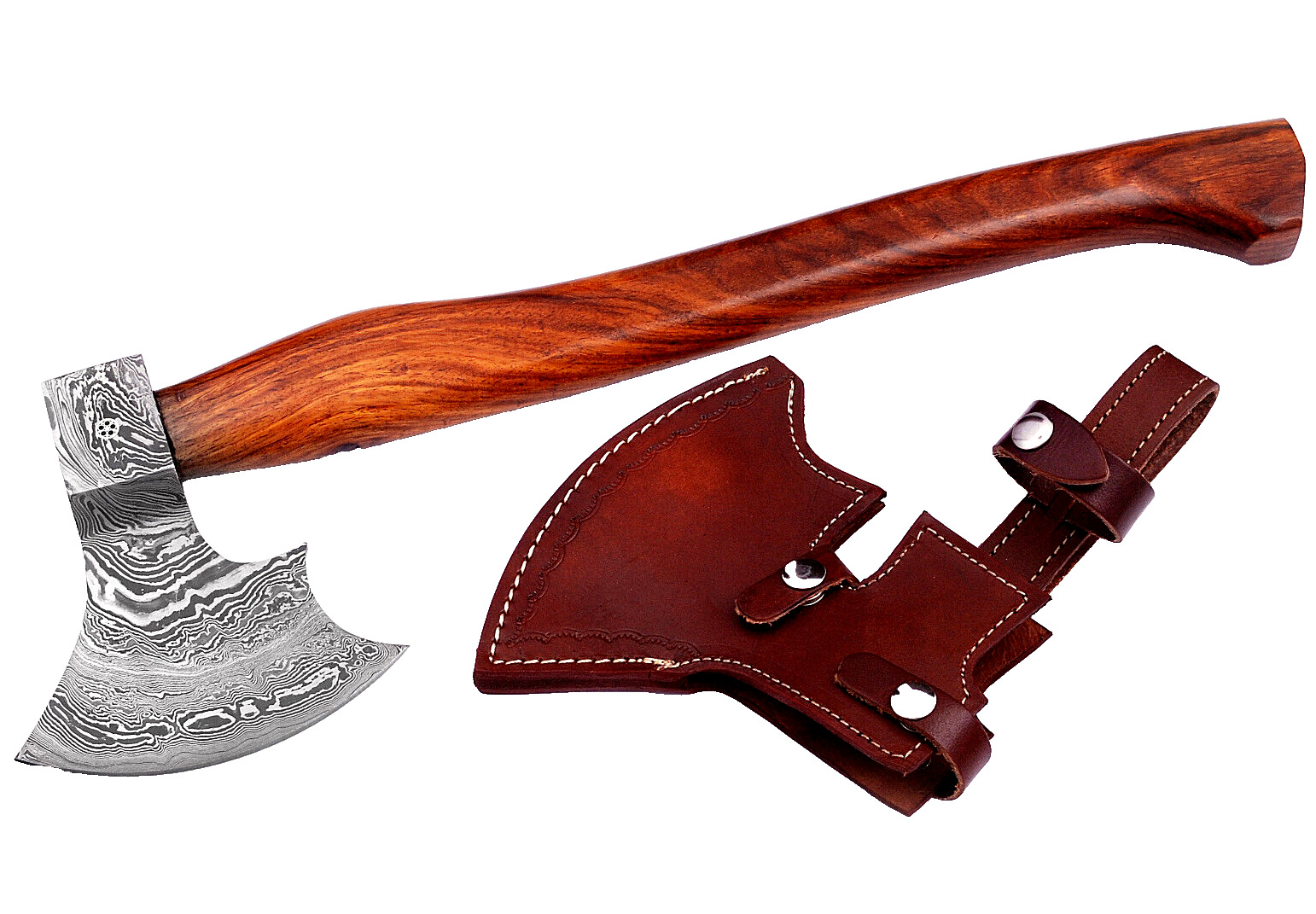 Custom Made Viking Damascus Axe Hatchet Tomahawk -Hand Forged Damascus Steel 552