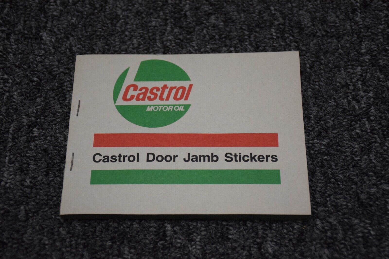 New VINTAGE CASTROL DOOR JAMB SERVICE-OIL CHANGE STICKERS - Book of 96 Stickers