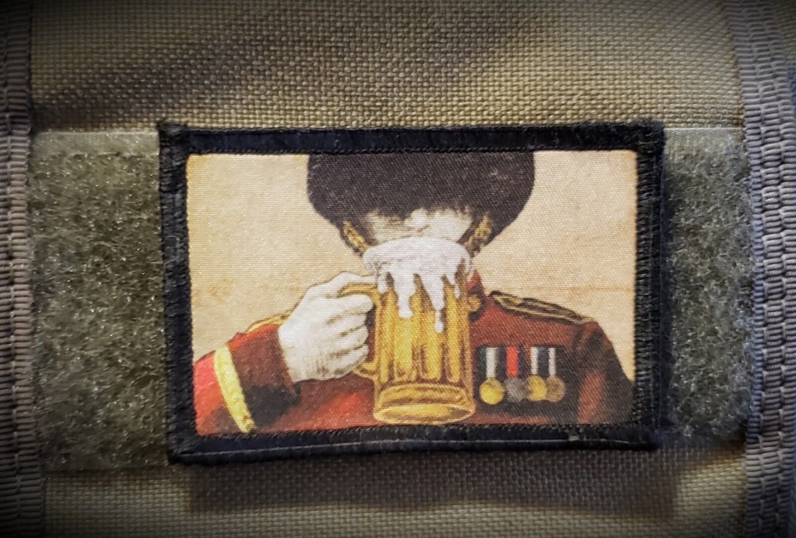 British Redcoat Drinking Beer Morale Patch Tactical Military Army Badg Flag