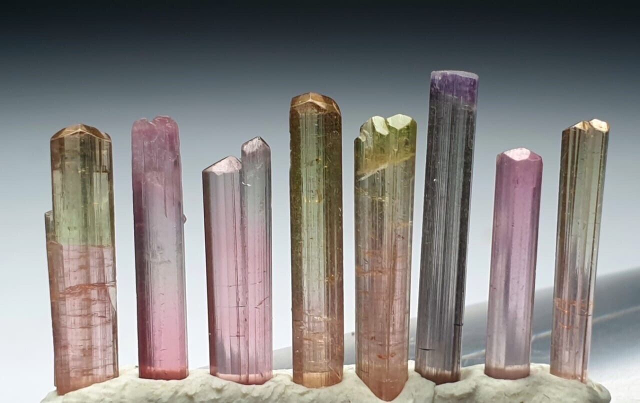 Beautiful Multi Color Terminated tourmaline crystal From Paprok Mine Afghanistan