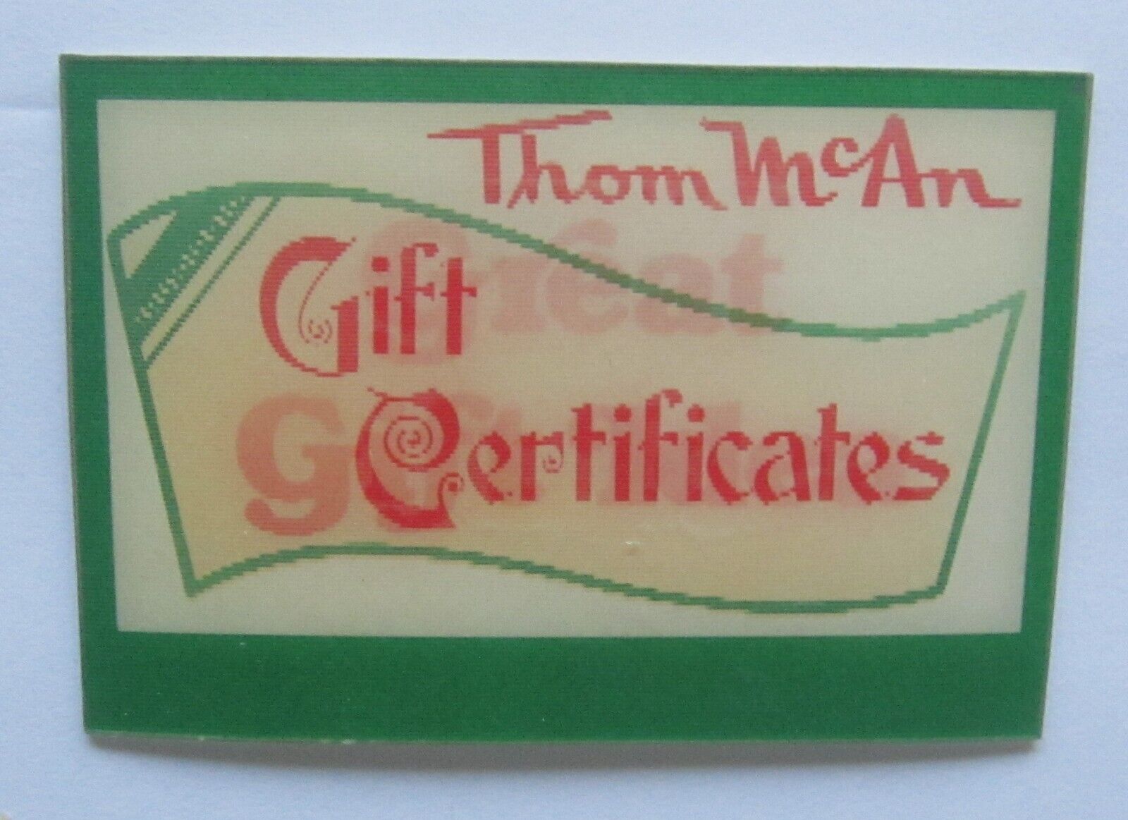 Thom McAn Shoes Gift Certificates 1960\'s VARI-VUE Lenticular Flicker Ad