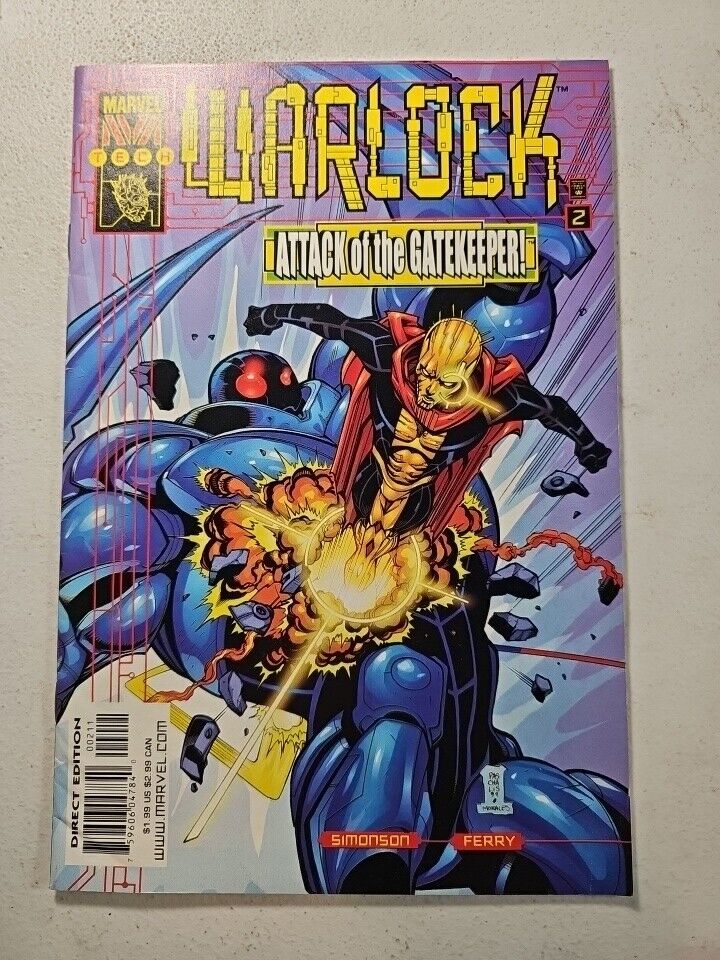 Warlock: Attack of the GateKeeper #2 1999 Marvel M-Tech Bagged And Boarded