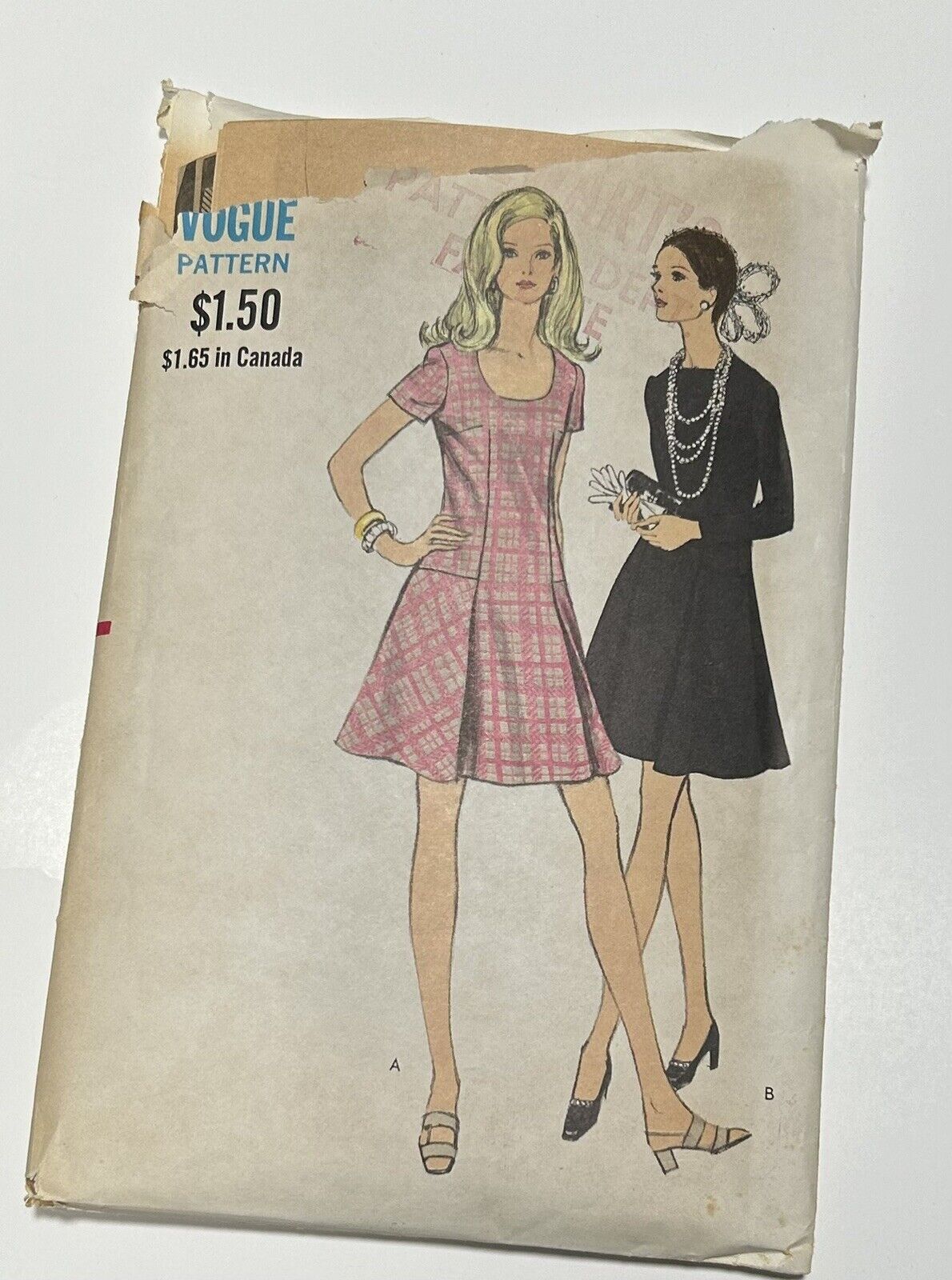 VOGUE Vintage 70s Sewing Pattern 7721  Stylish Dress Sz 14 Bust 36 Cut