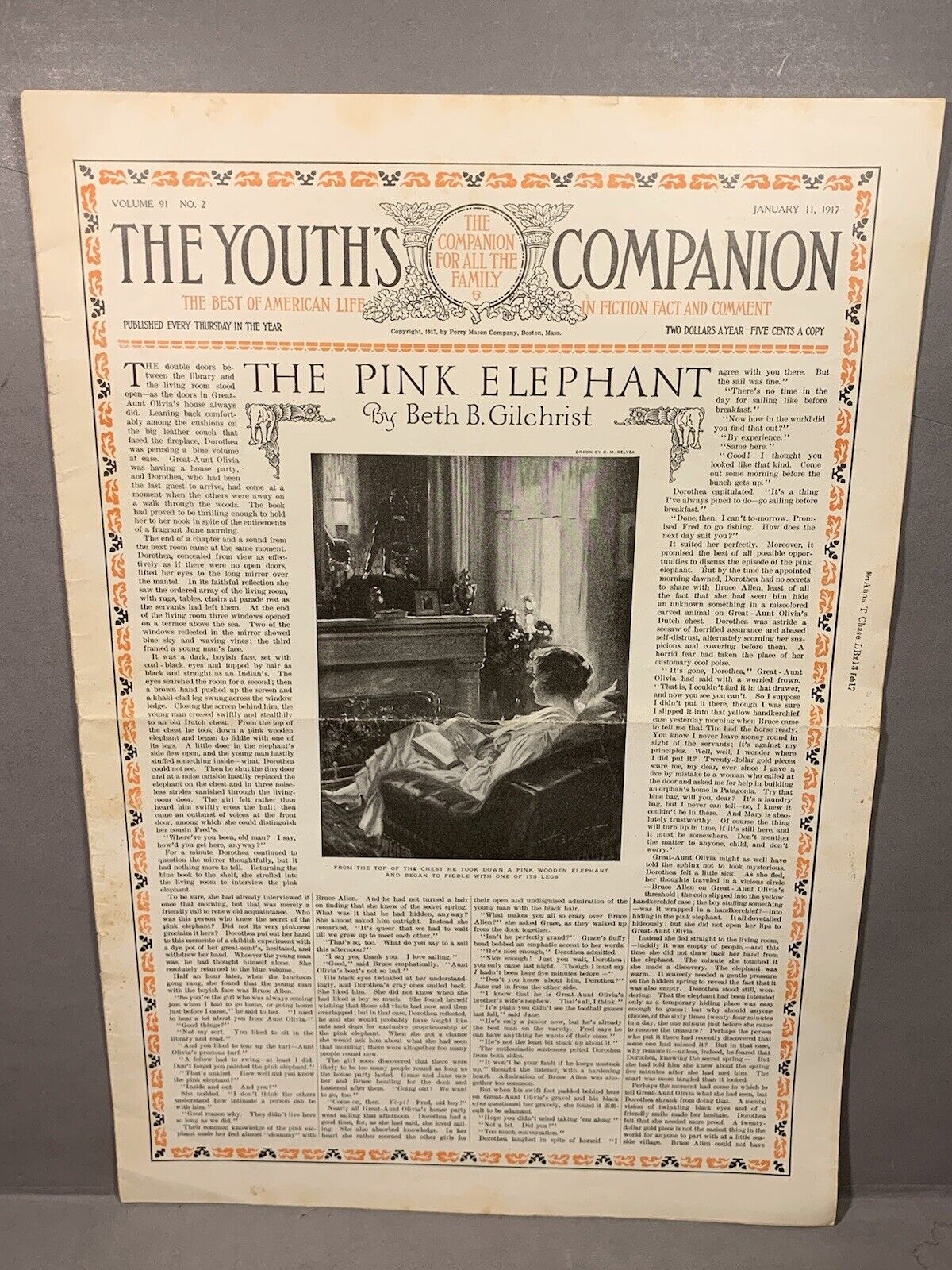 Youth\'s Companion Magazine Antique Advertising Dayton Bicycle Overland Cars 1917